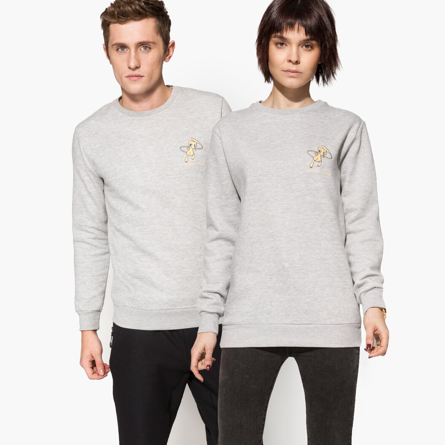 Bluza damska HYPE BLUZA MEW EMBROIDERY HPOK034 SZARY