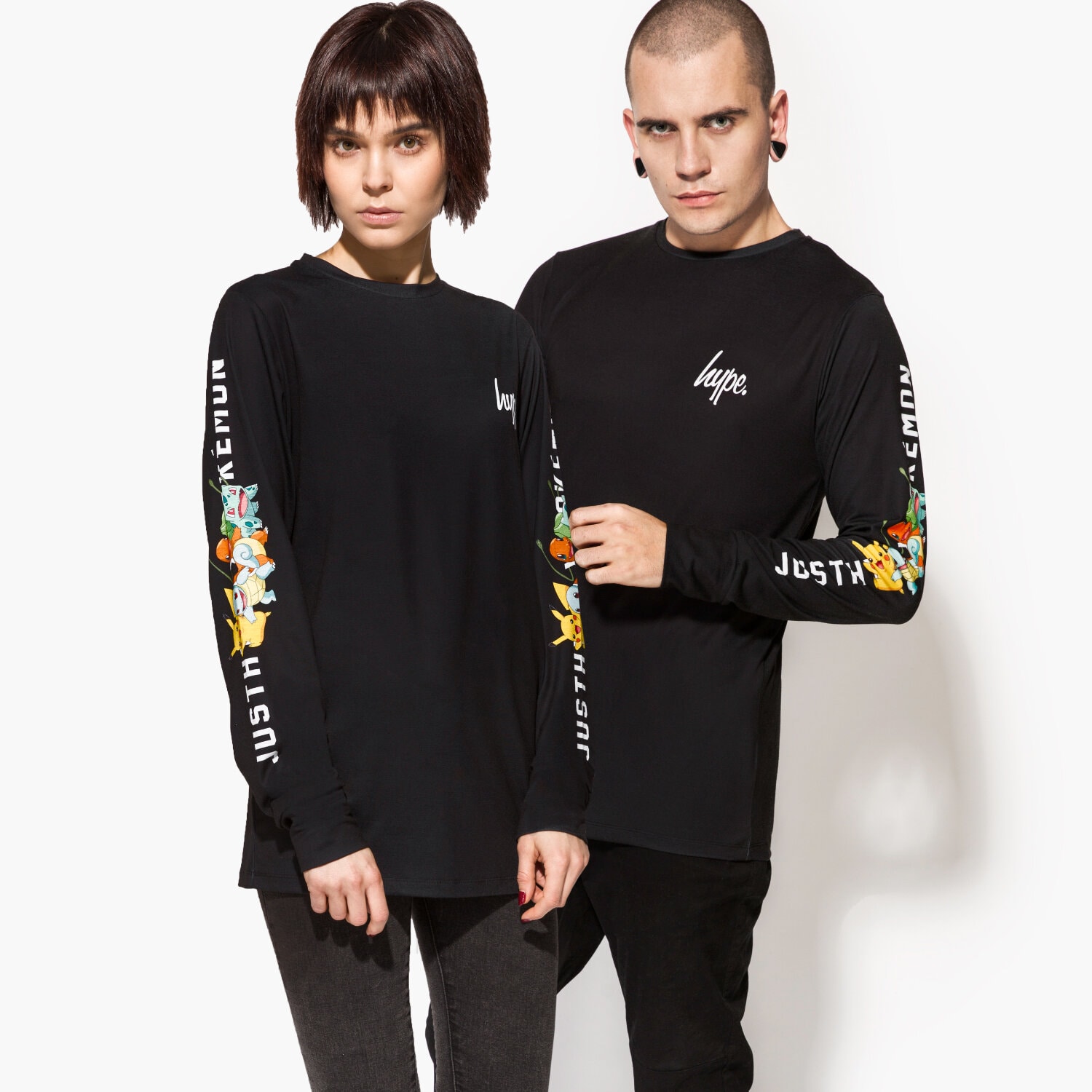 Koszulka, t-shirt damski HYPE T-SHIRT LS POKEBALL HPOK017 CZARNY