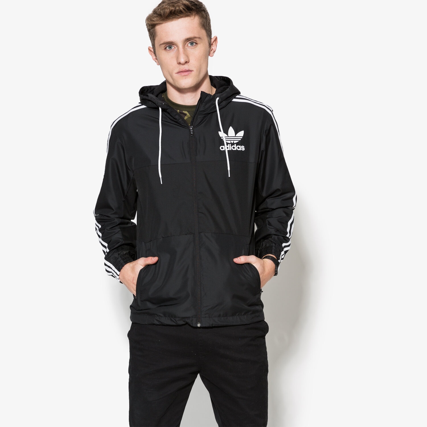 Kurtka wiosenna / jesienna męska ADIDAS KURTKA CLFN WB AY7747 CZARNY