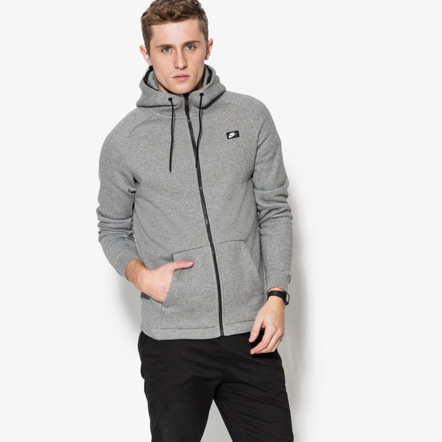 Bluza męska NIKE BLUZA M NSW MODERN HOODIE FZ BB 835858091 SZARY