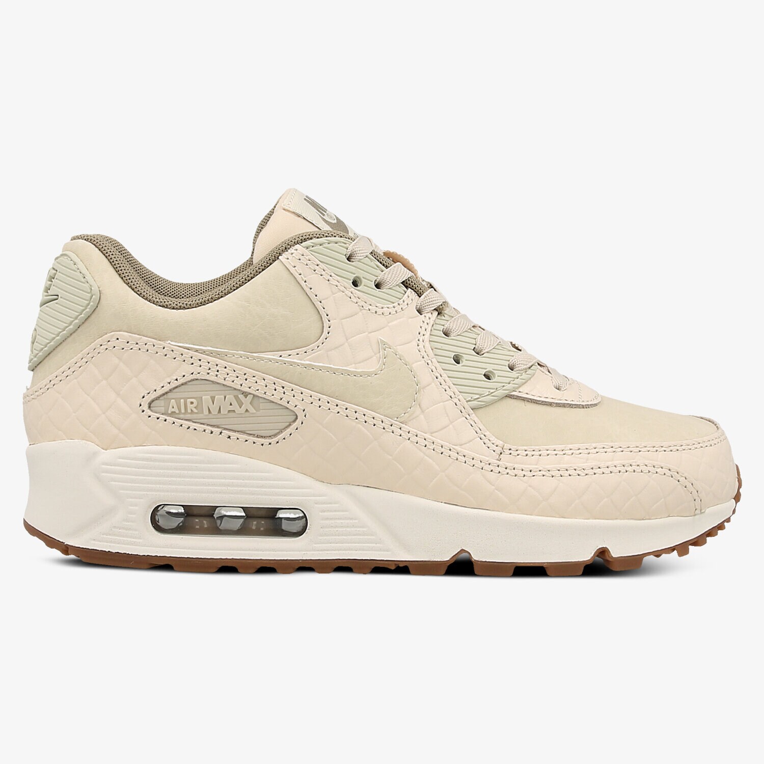 Buty sneakersy damskie NIKE WMNS AIR MAX 90 PREM 443817105 BEŻOWY
