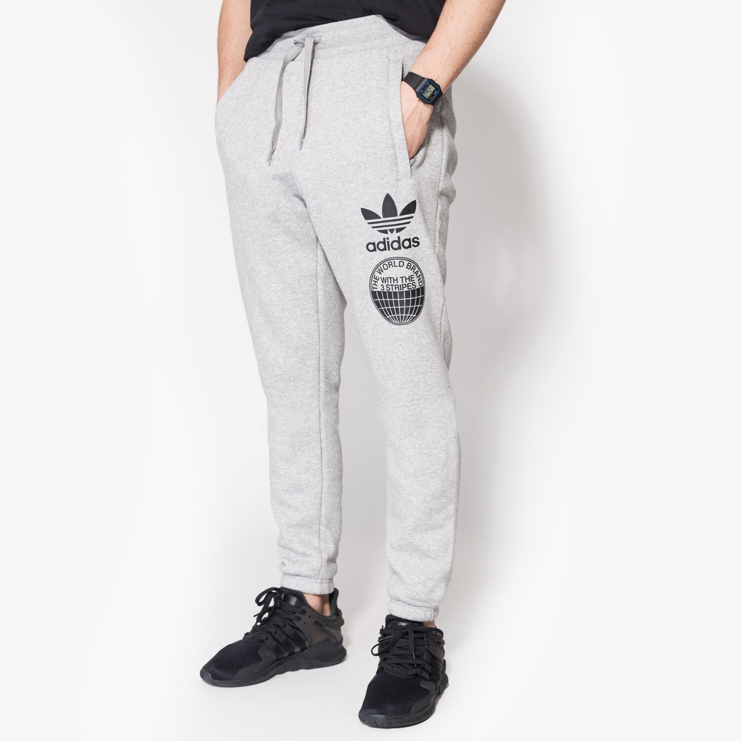 Spodnie sportowe męskie ADIDAS SPODNIE STREET GRAPH SP BP8934 SZARY