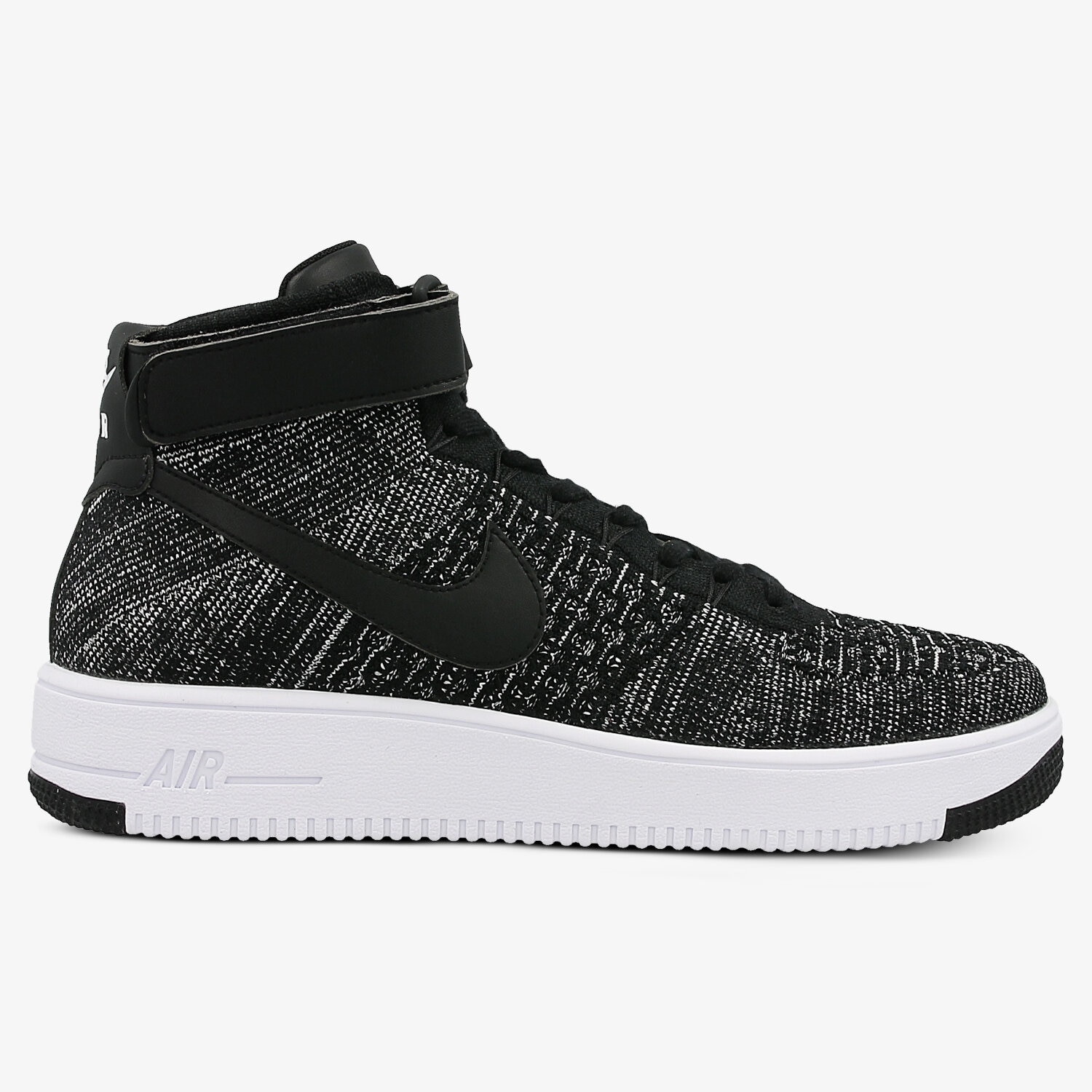Buty sneakersy męskie NIKE AF1 ULTRA FLYKNIT MID 817420004 CZARNY