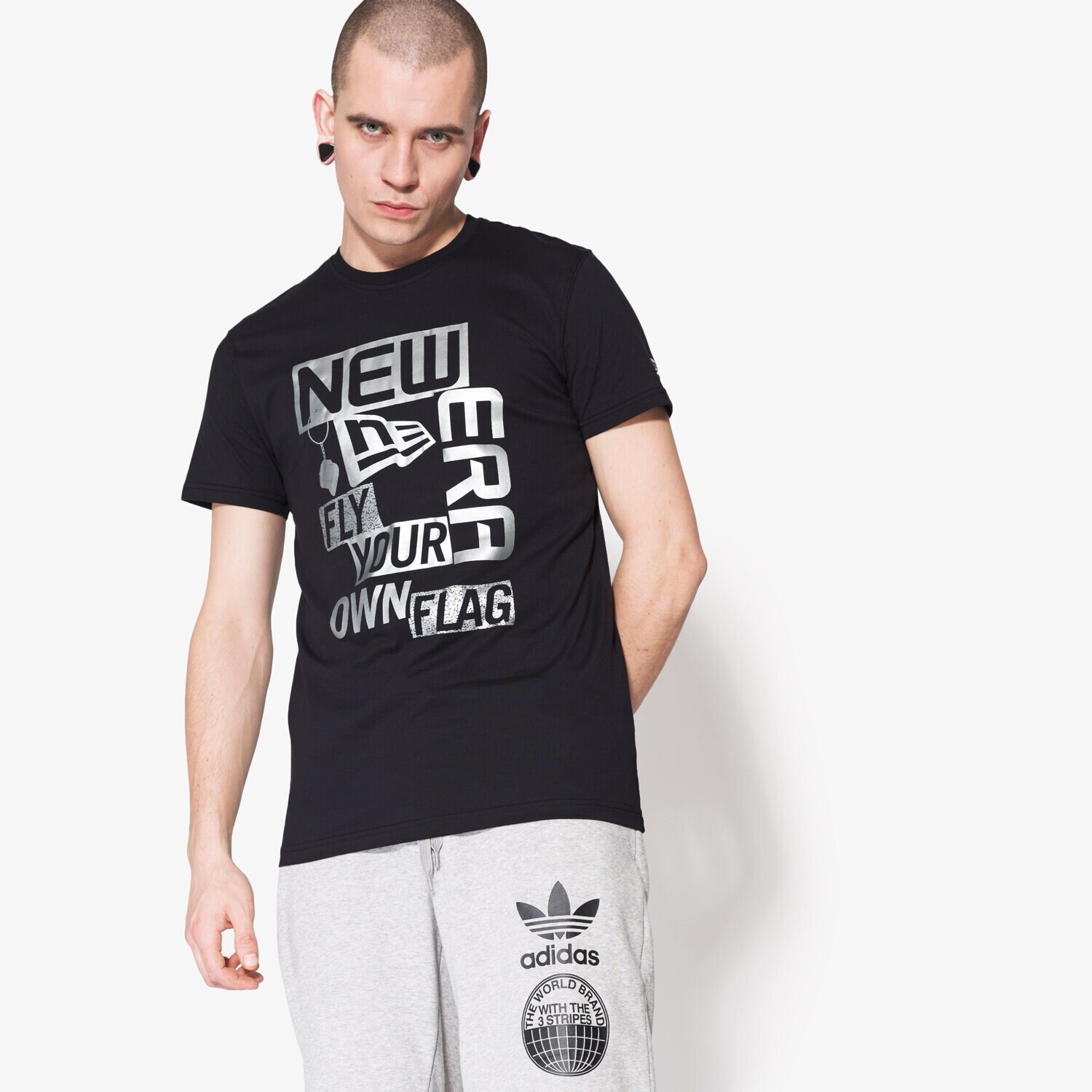 Koszulka, t-shirt sportowy męski NEW ERA KOSZULKA KEY CHAIN BLK 11422869 CZARNY