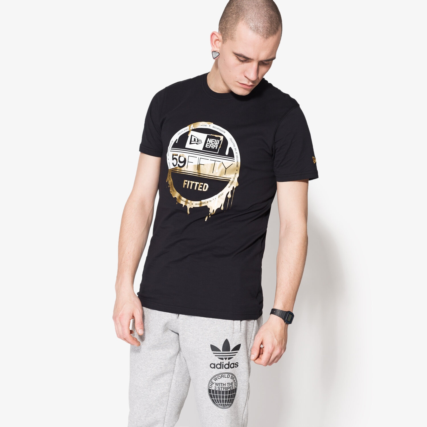 Koszulka, t-shirt sportowy męski NEW ERA KOSZULKA VIOSOR MELT BLK 11422867 CZARNY