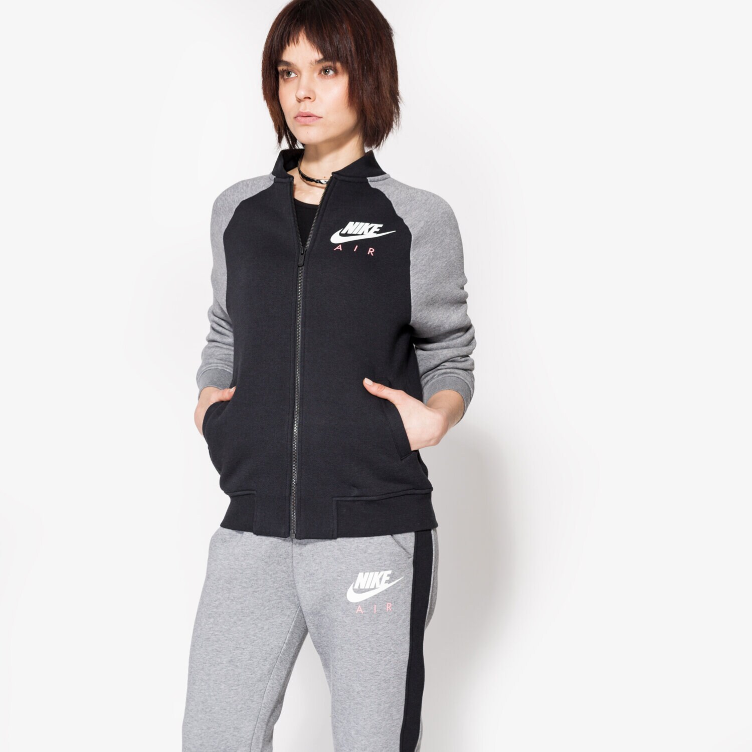 NIKE BLUZA NSW RALLY JKT AIR 856863010 SZARY Damskie Bluzy w Sizeer