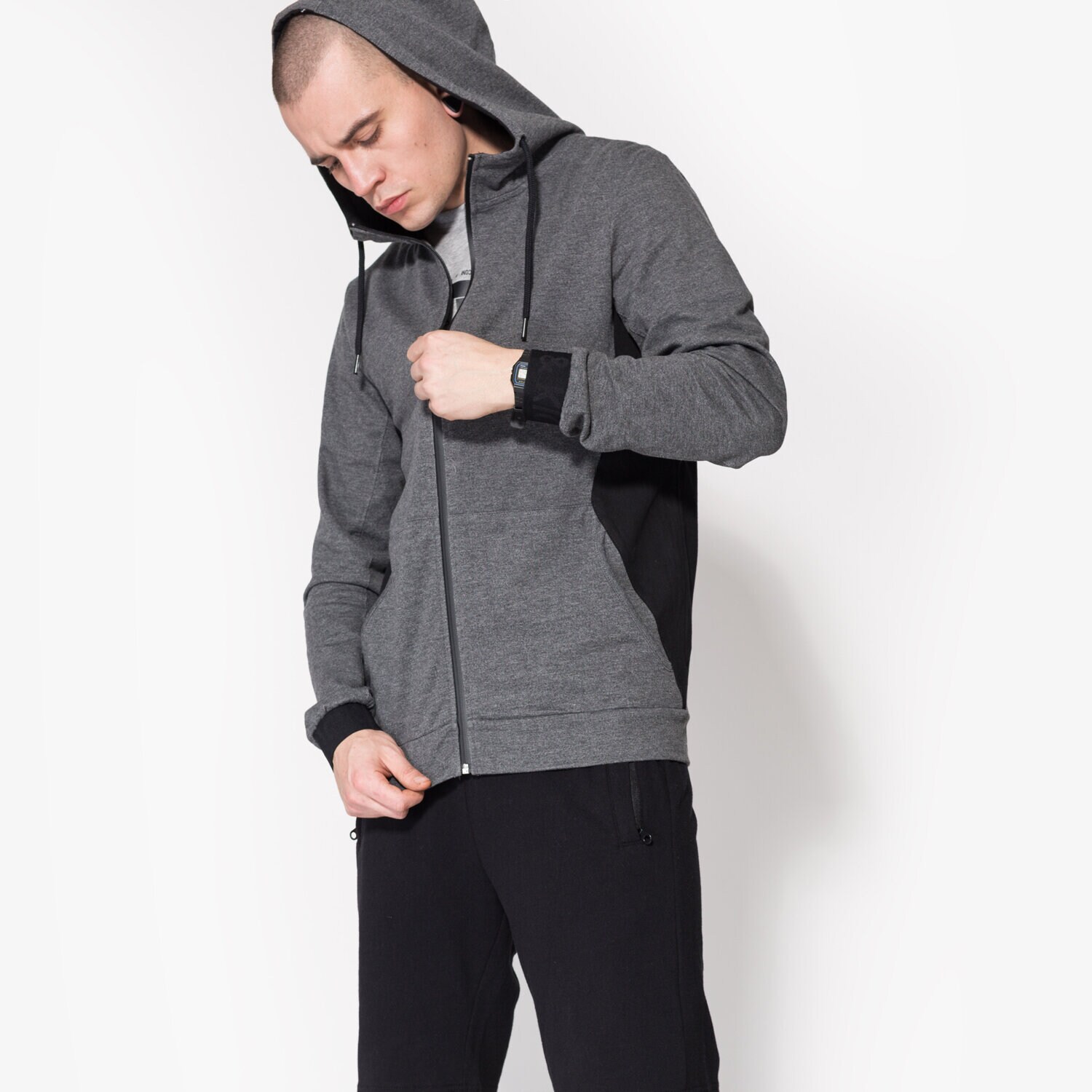 Bluza męska CONFRONT BLUZA HUNTLEY CF17BLM19001 SZARY