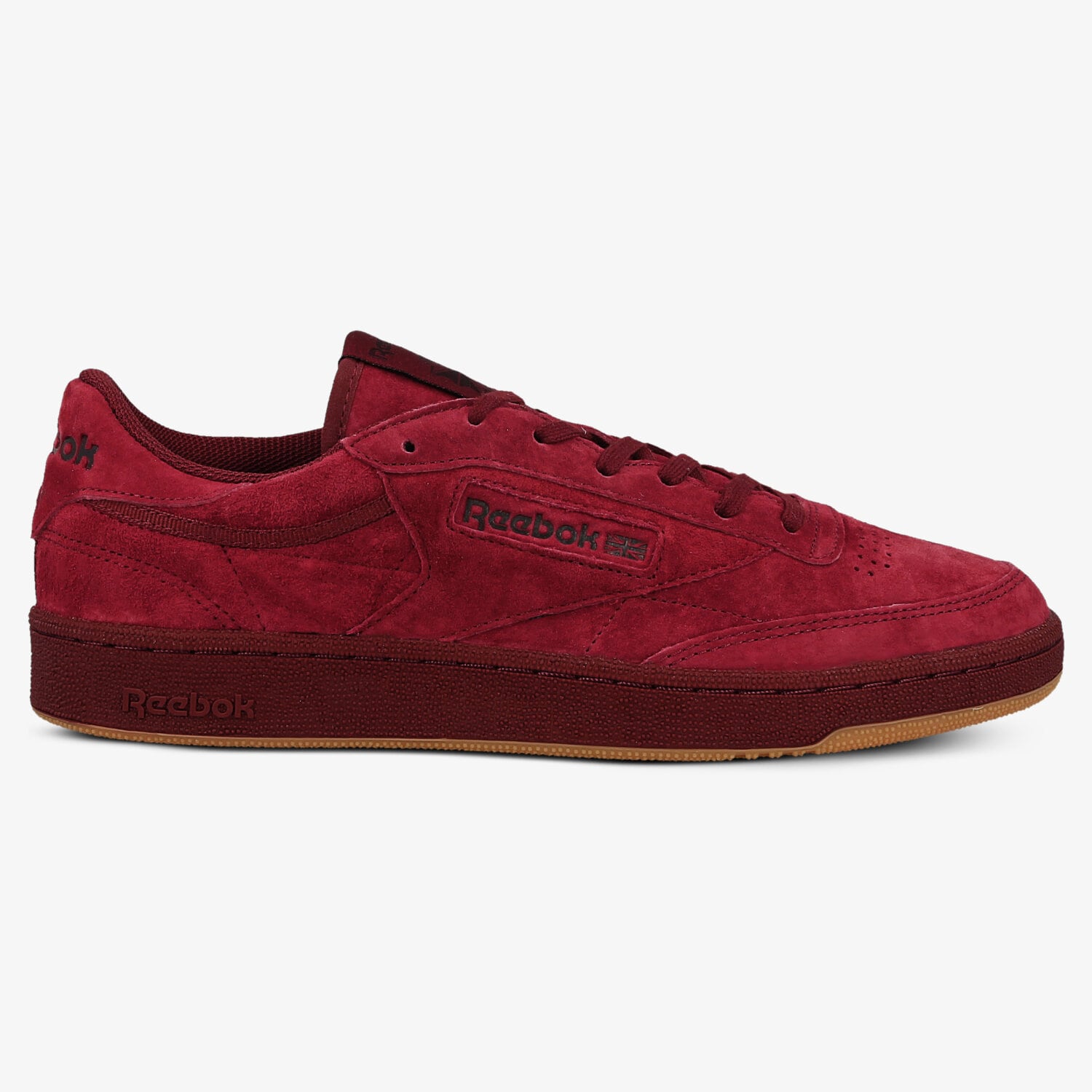 Buty sneakersy męskie REEBOK CLUB C 85 TG BD1884 BORDOWY