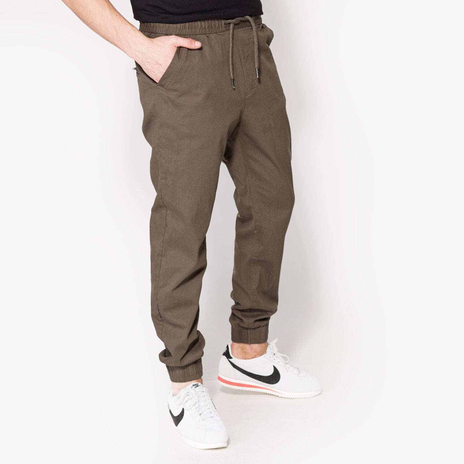 Spodnie sportowe męskie CONFRONT SPODNIE ROYD CF17SPM11002 KHAKI