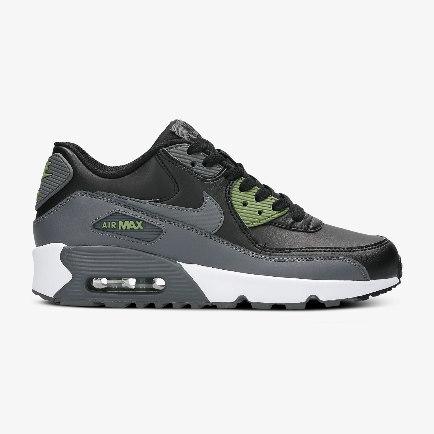 Buty sneakersy dla dzieci NIKE AIR MAX 90 LEATHER (GS) 833412008 CZARNY