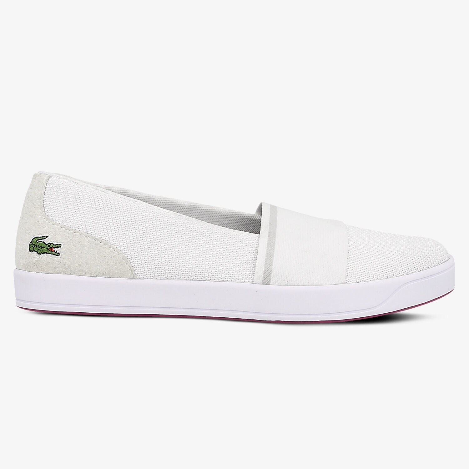 Damskie trampki, tenisówki LACOSTE LYONELLA SLIP 117 2 733CAW1067Z54 BIAŁY