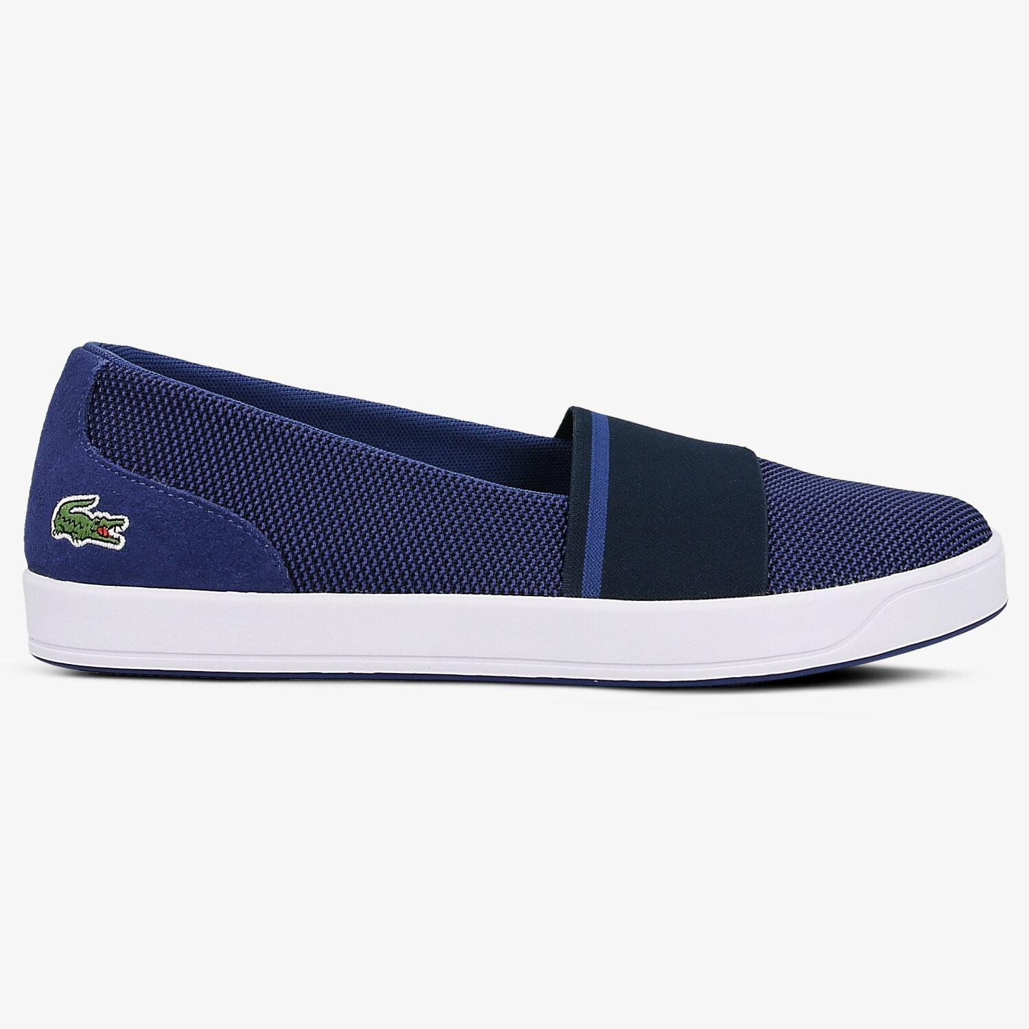 Damskie trampki, tenisówki LACOSTE LYONELLA SLIP 117 1 733CAW1023NV1 NIEBIESKI