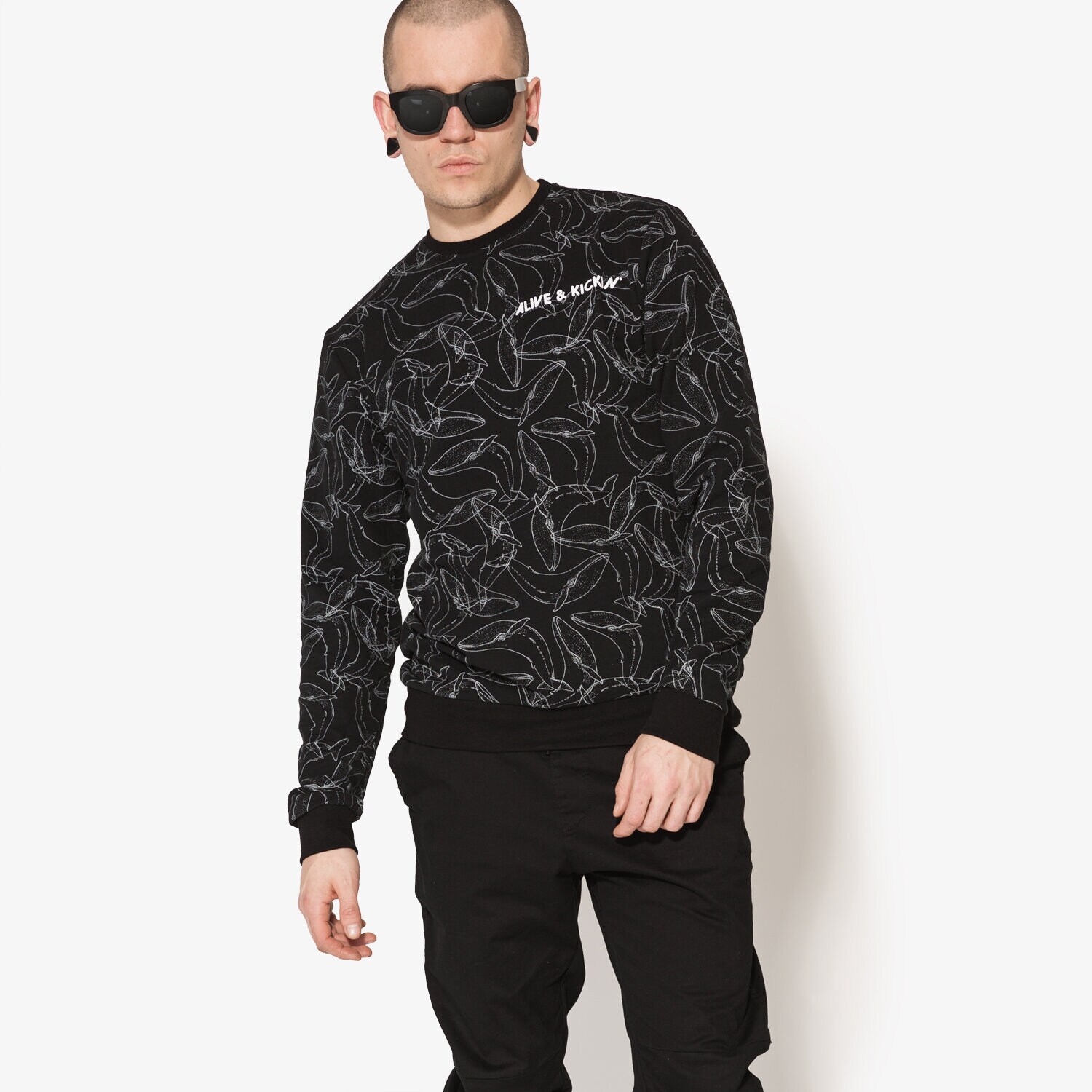 Bluza męska CONFRONT BLUZA ARDEN CF17BLM16001 CZARNY
