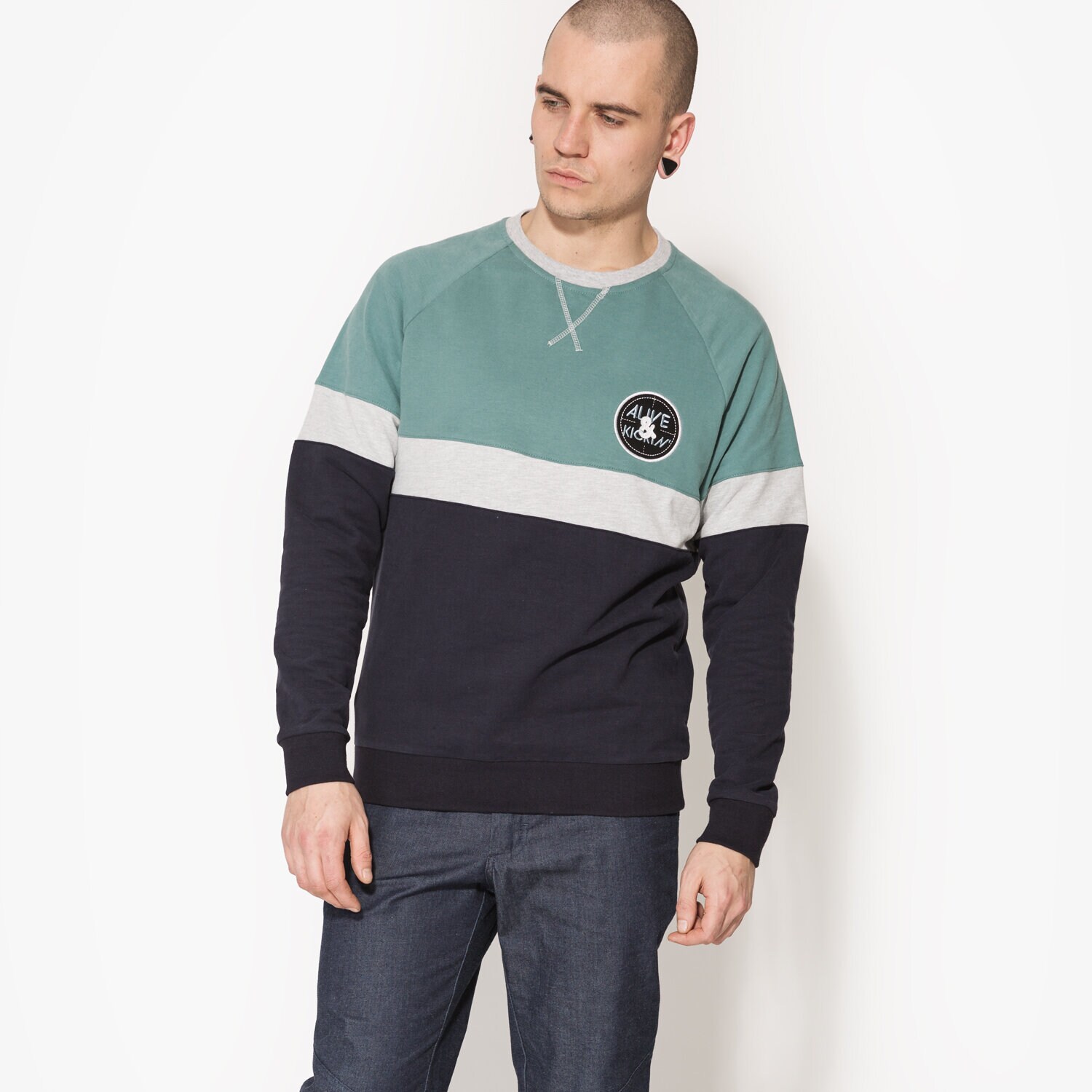 Bluza męska CONFRONT BLUZA SILVIANO CF17BLM15001 NIEBIESKI