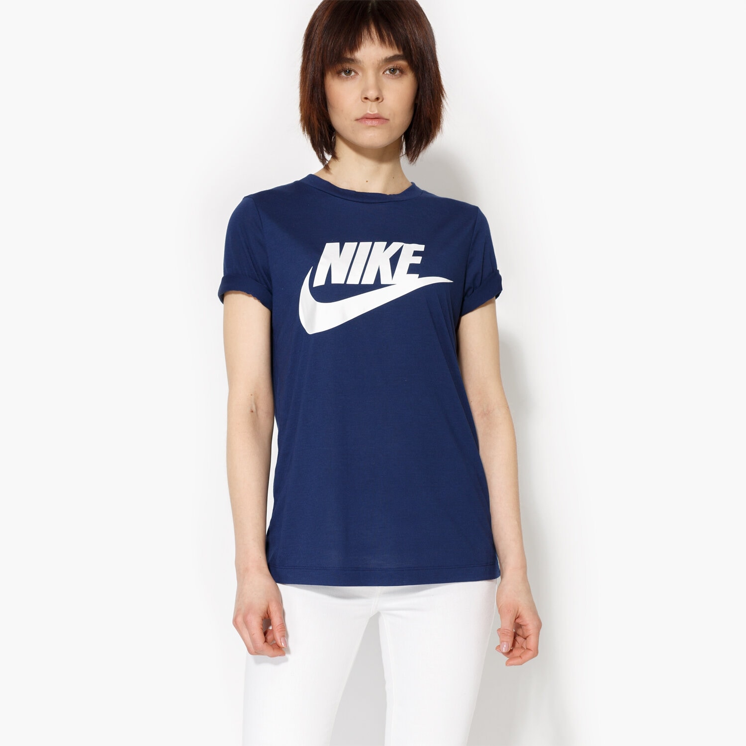 Koszulka, t-shirt damski NIKE T-SHIRT SS NSW ESSNTL TEE HBR 829747429 GRANATOWY