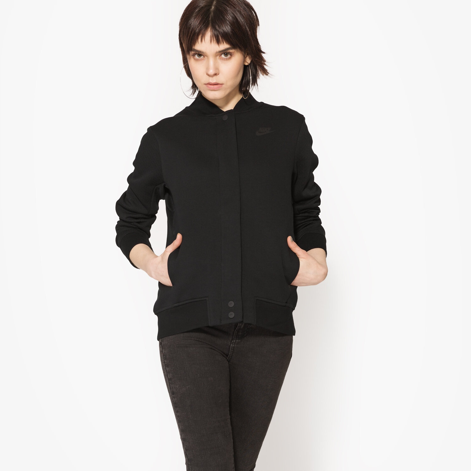 Kurtka wiosenna / jesienna damska NIKE KURTKA SOFTSHEL NSW TCH FLC DSTRYR JKT 835544010 CZARNY