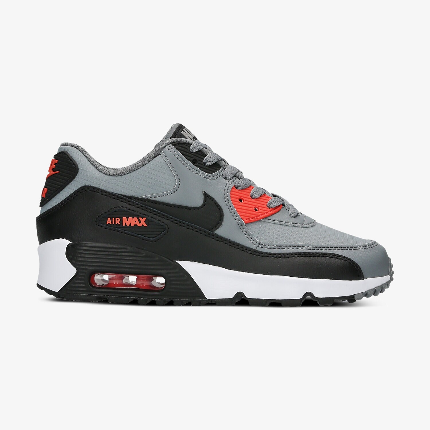Buty sneakersy dla dzieci NIKE AIR MAX 90 MESH (GS) 833418010 SZARY