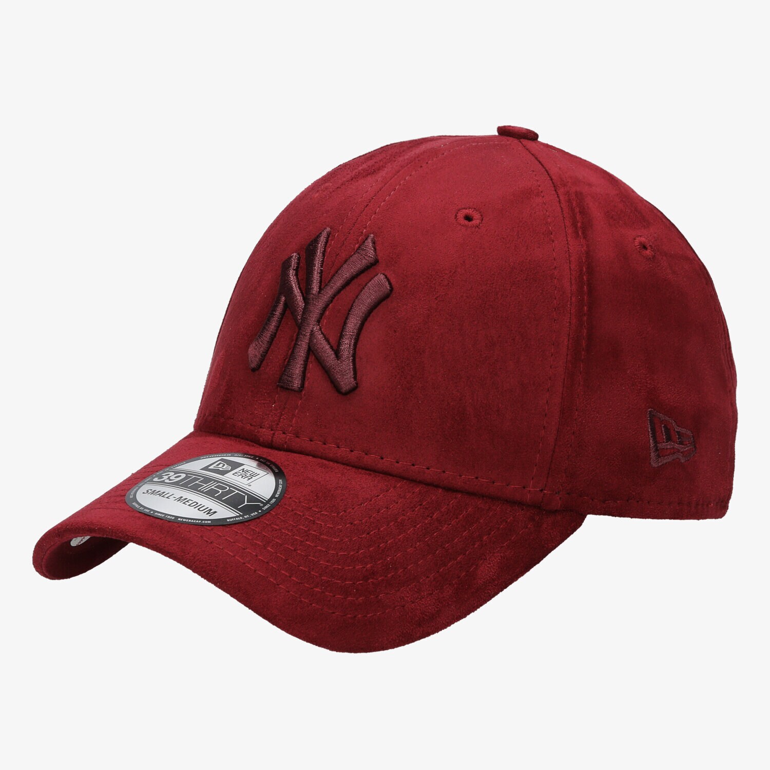 Czapka z daszkiem dla dzieci NEW ERA CZAPKA WMN STRETCH SUEDE NY YANKEES CAR 80469026 BORDOWY