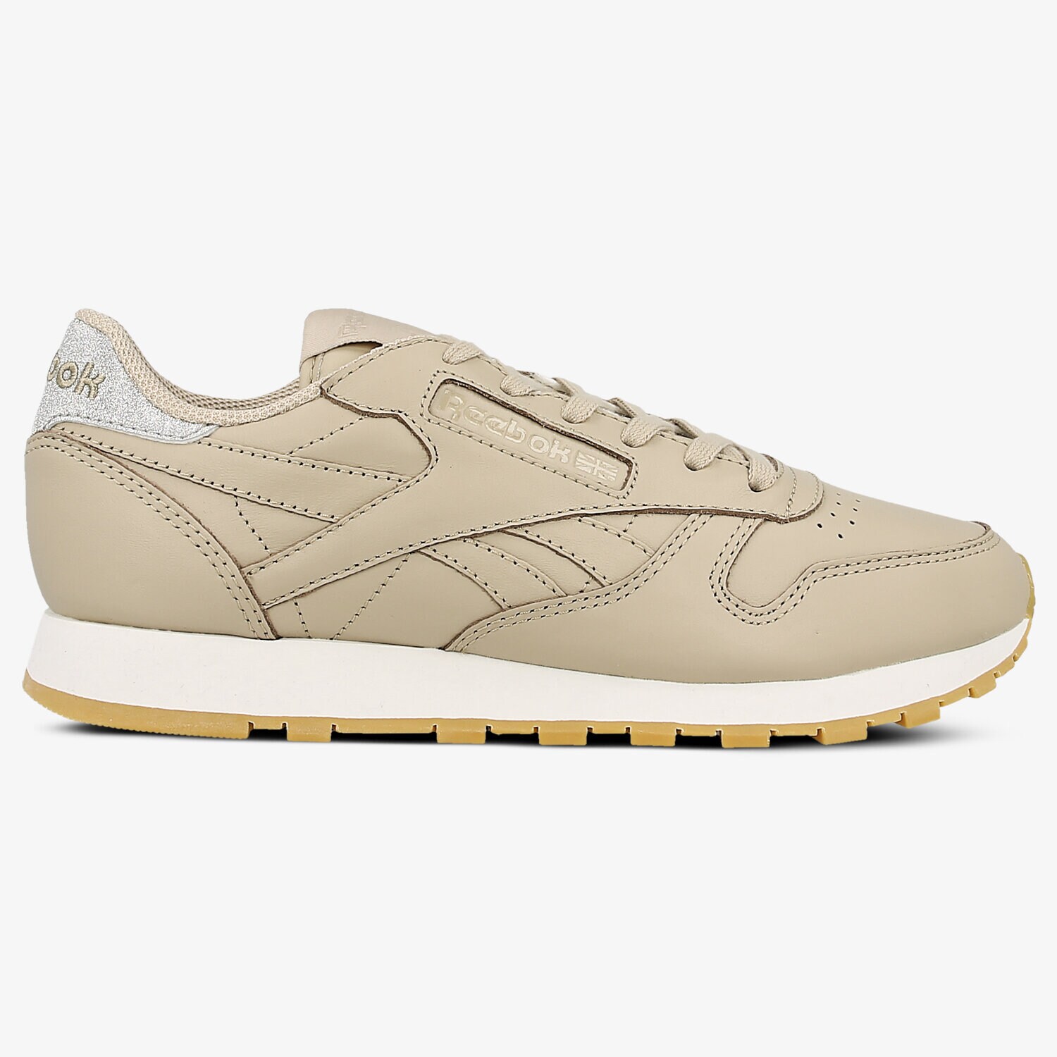 Buty sneakersy damskie REEBOK CL LTHR MET DIAMOND BD4424 BEŻOWY
