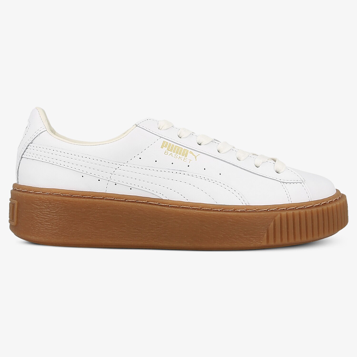 Buty sneakersy damskie PUMA BASKET PLATFORM CORE 36404001 BIAŁY