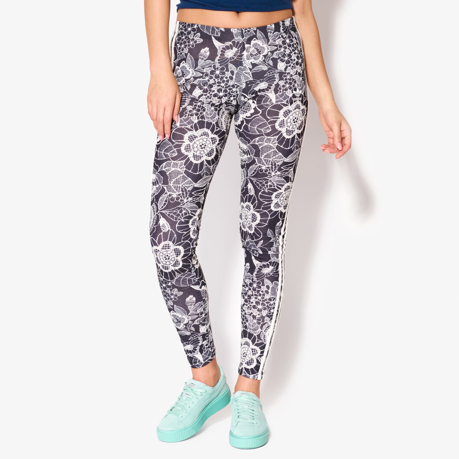 Spodnie sportowe damskie ADIDAS LEGGINGS FLORIDO BJ8397 CZARNY