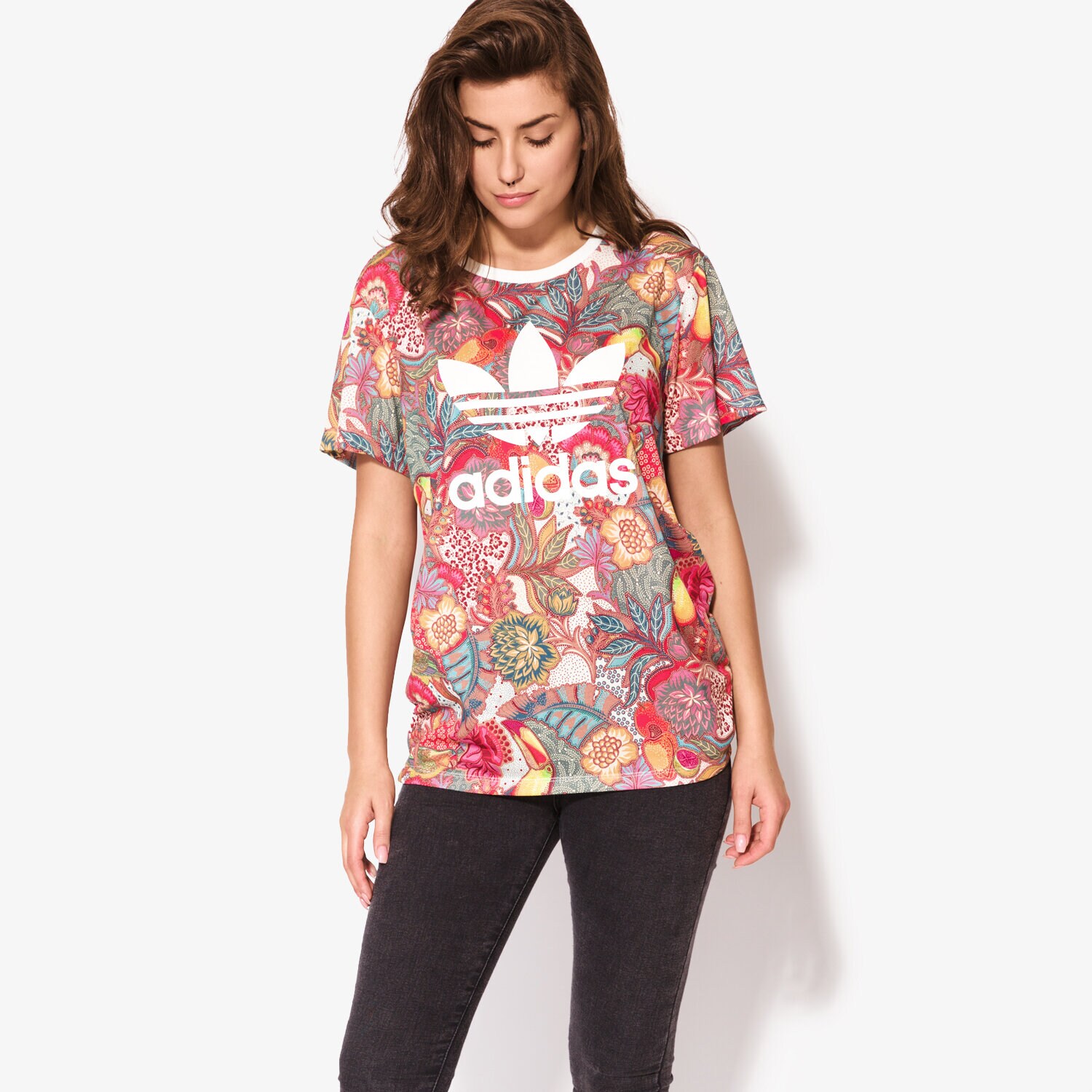 Koszulka, t-shirt damski ADIDAS T-SHIRT SS FUGIPRABALI BJ8406 MULTICOLOR