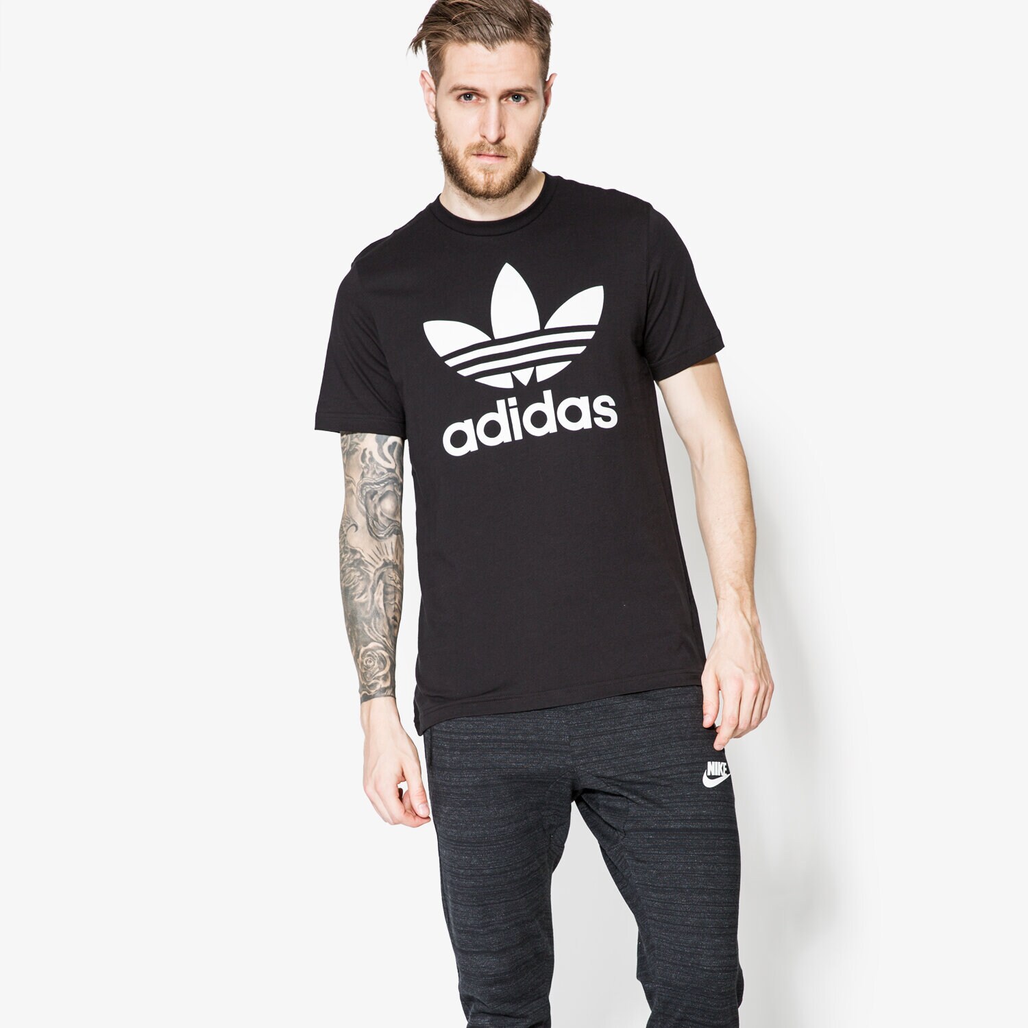 Koszulka, t-shirt sportowy męski ADIDAS T-SHIRT SS ORIG TREFOIL AJ8830 CZARNY
