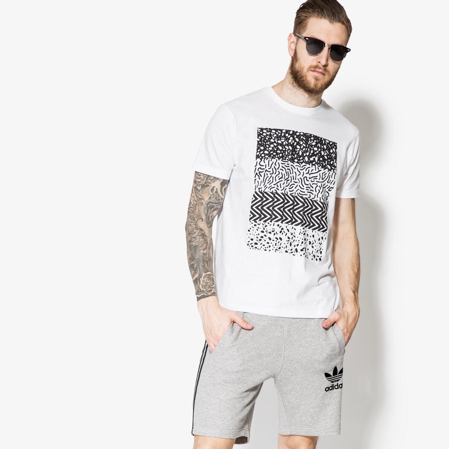 Koszulka, t-shirt sportowy męski CONFRONT T-SHIRT SS RAFA CF17TSM36001 BIAŁY