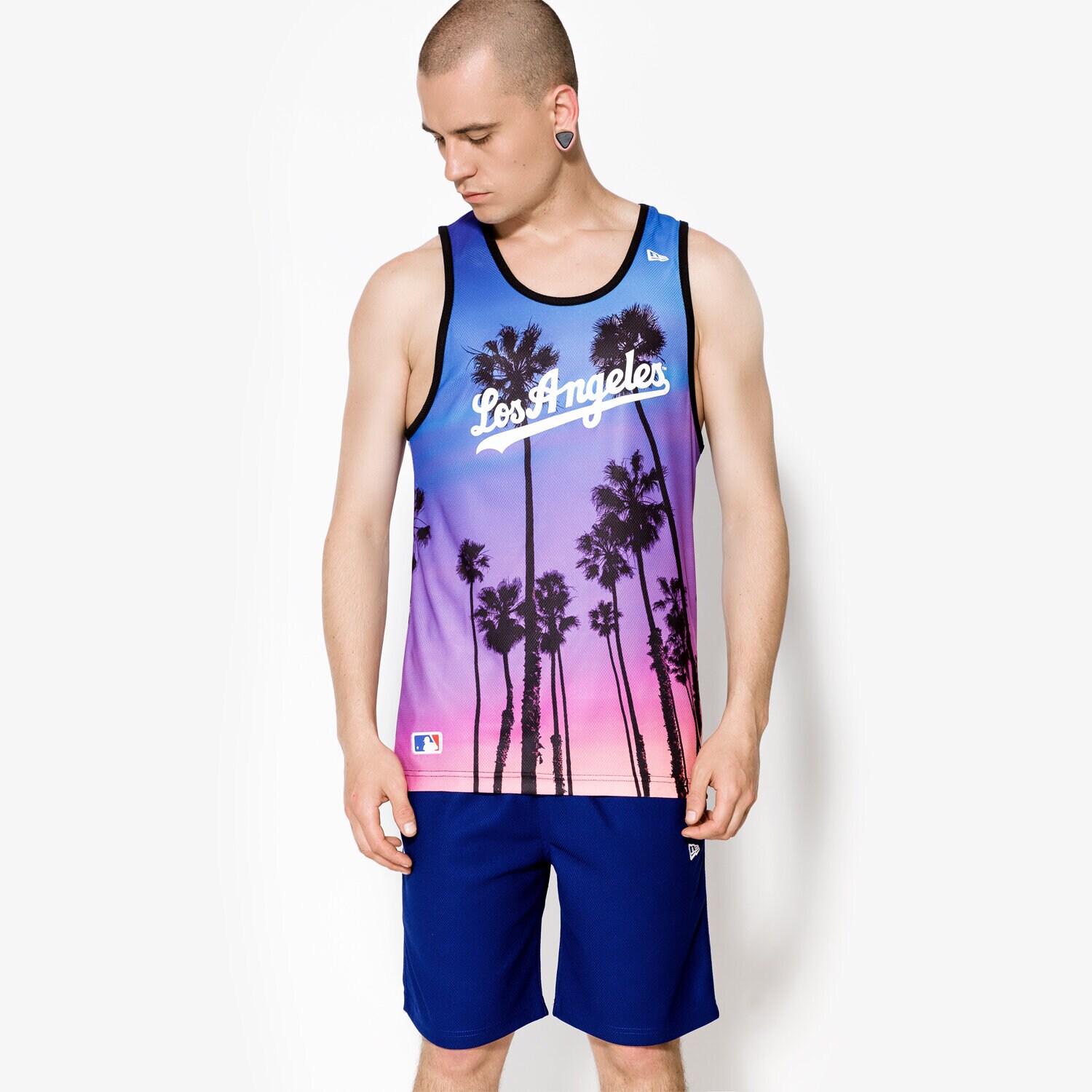 Koszulka, t-shirt sportowy męski NEW ERA TANK WEST COAST LA DODGERS MUL 11409745 MULTICOLOR