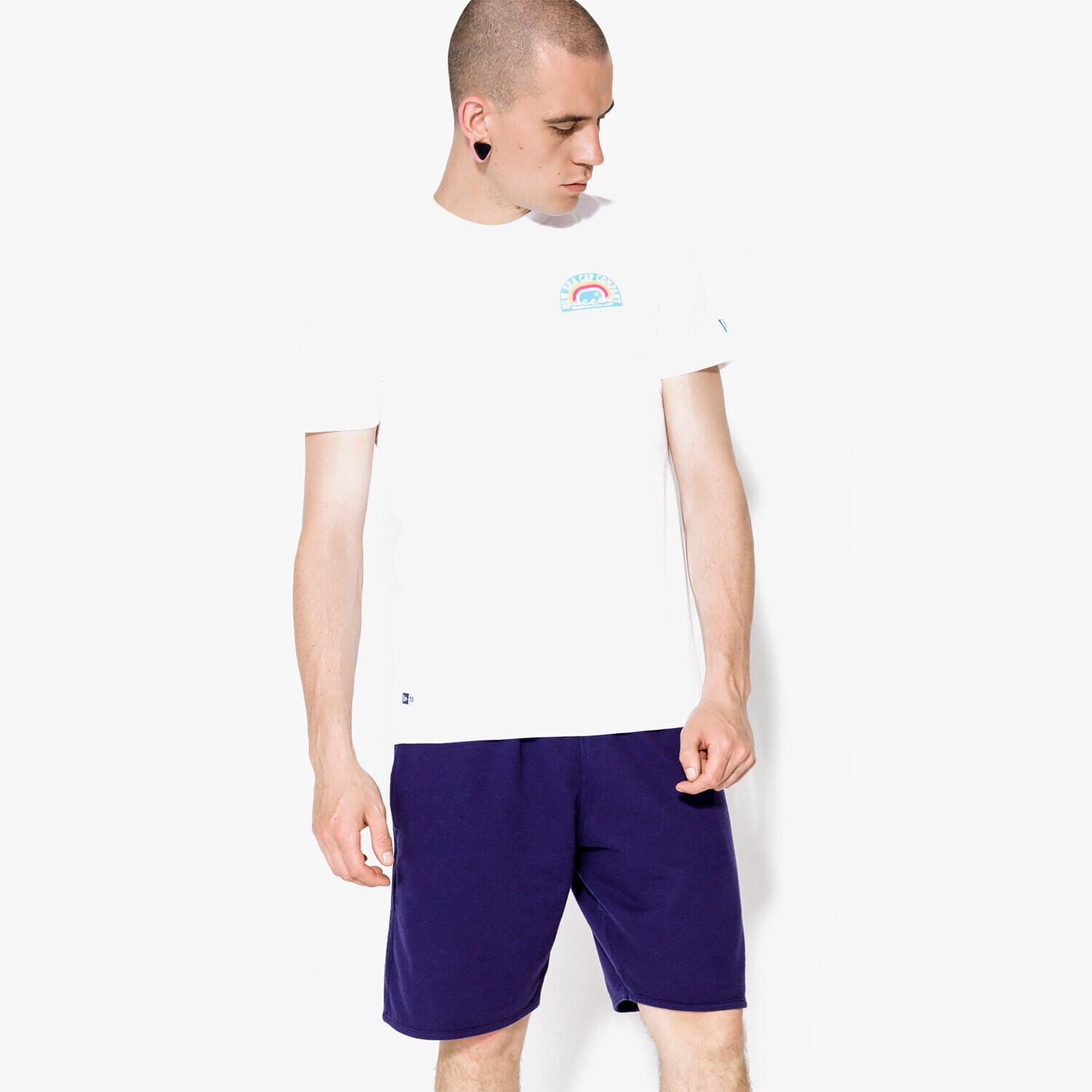 Koszulka, t-shirt sportowy męski NEW ERA KOSZULKA BEACH NE WHI 11409858 BIAŁY