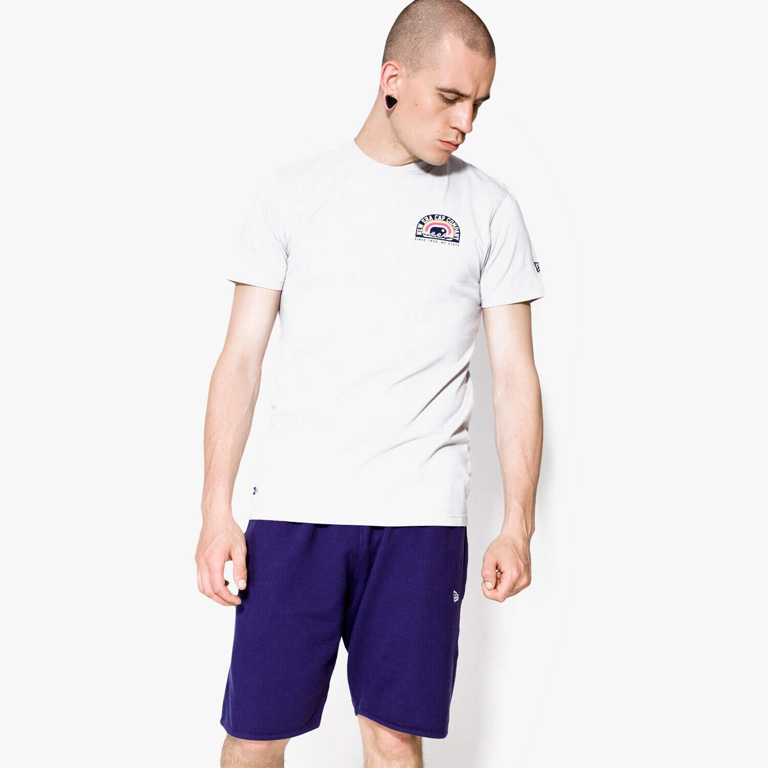 Koszulka, t-shirt sportowy męski NEW ERA KOSZULKA BEACH NE GRA 11409859 SZARY