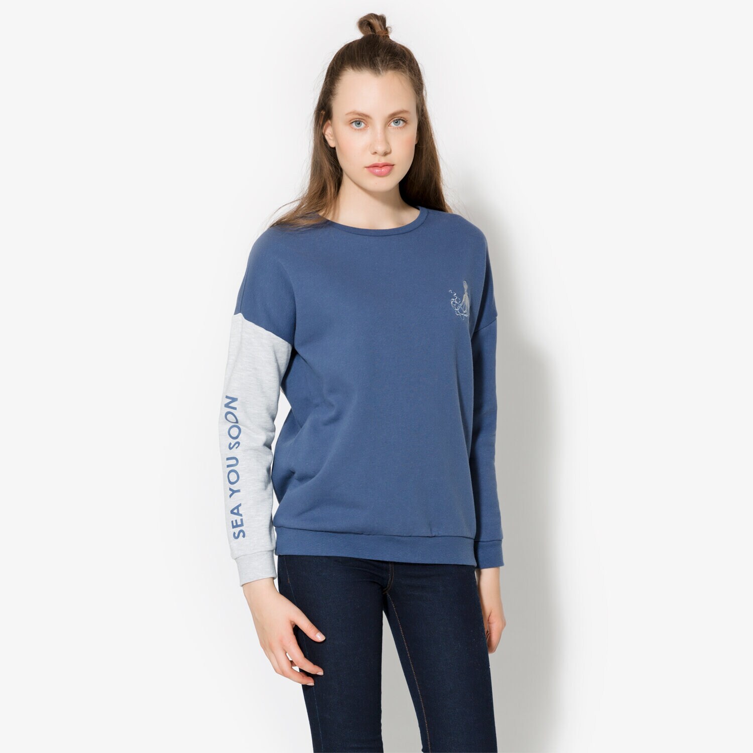 Bluza damska CONFRONT BLUZA CRES CF17BLD23002 NIEBIESKI