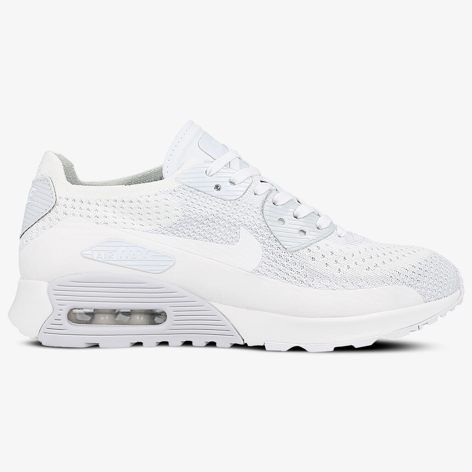 Buty sneakersy damskie NIKE W AIR MAX 90 ULTRA 2.0 FLYKNIT 881109104 BIAŁY
