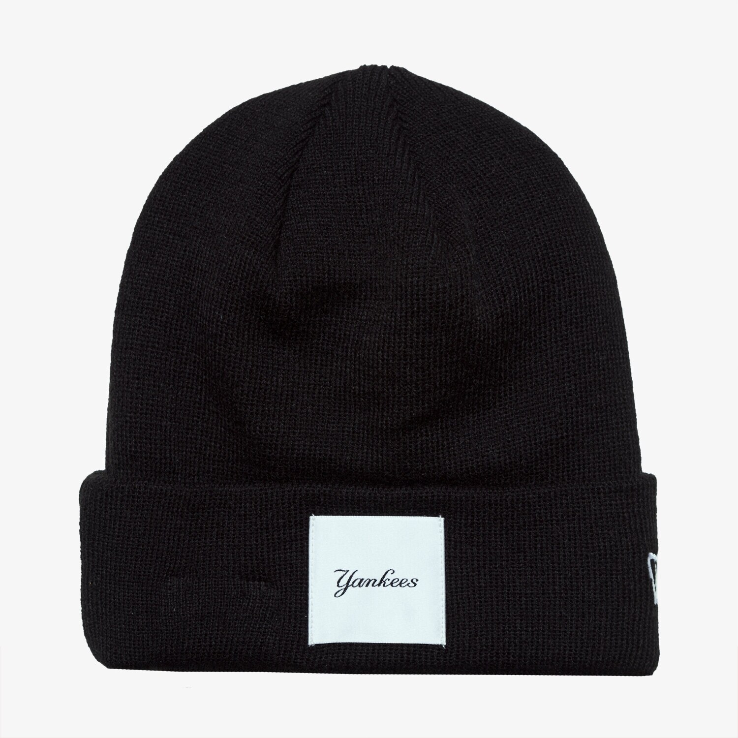 Czapka zimowa dla dzieci NEW ERA CZAPKA ZIMOWA SATIN PATCH KNIT NY YANKEES BLKWHI 80536192 CZARNY
