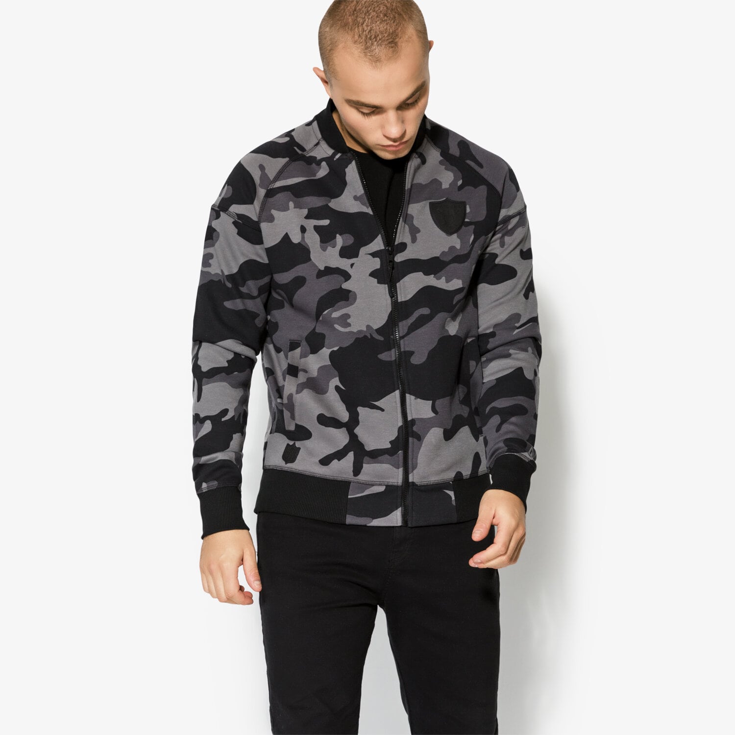 Bluza męska NEW ERA BLUZA NTC BOMBER OAK RAIDERS BLK 11493650 CZARNY