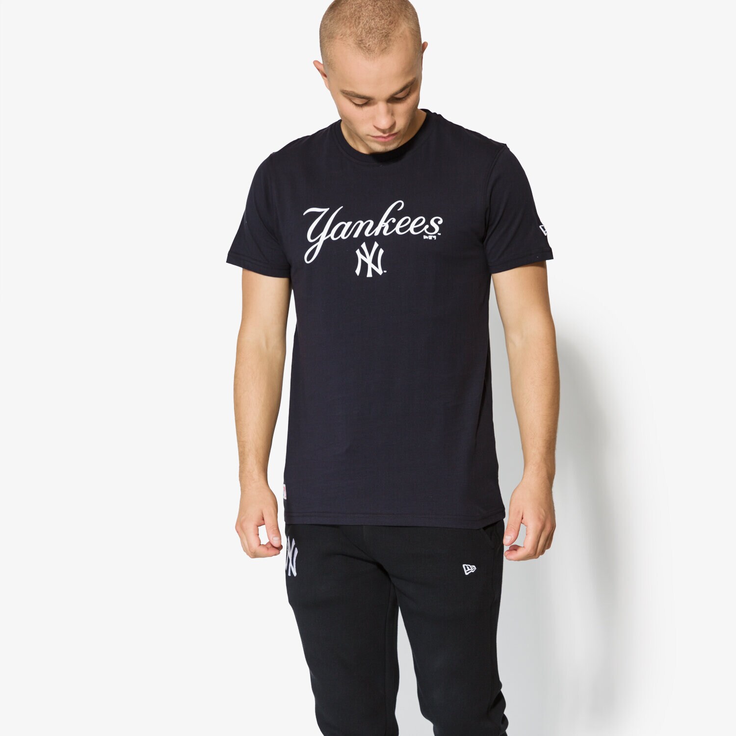 Koszulka, t-shirt sportowy męski NEW ERA T-SHIRT SS TEAM APPAREL TEE NY YANKEES NVY 11493594 GRANATOWY