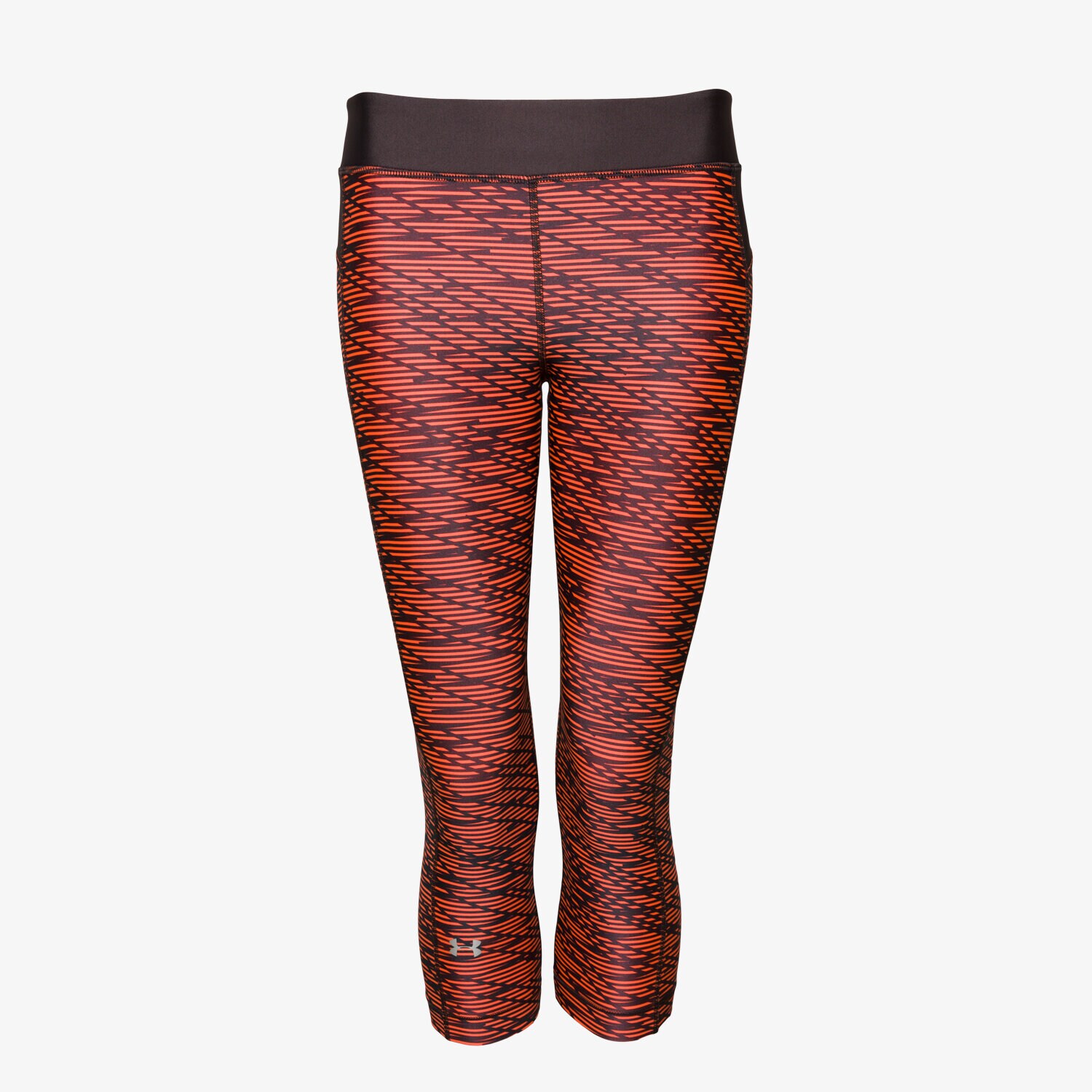 Spodnie sportowe damskie UNDER ARMOUR LEGGINGS HG PRINT ED CAPRI 1297906404 POMARAŃCZOWY