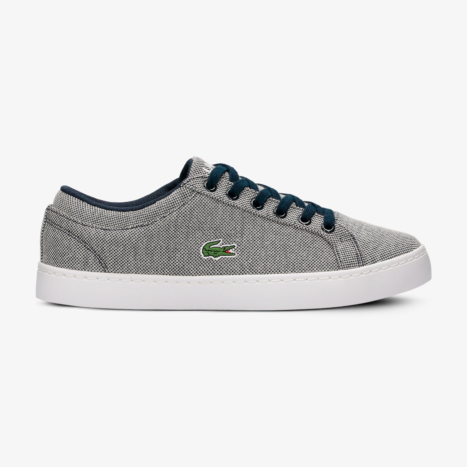 Buty sneakersy dla dzieci LACOSTE STRAIGHTSET LACE 217 2 733CAJ1037003 SZARY