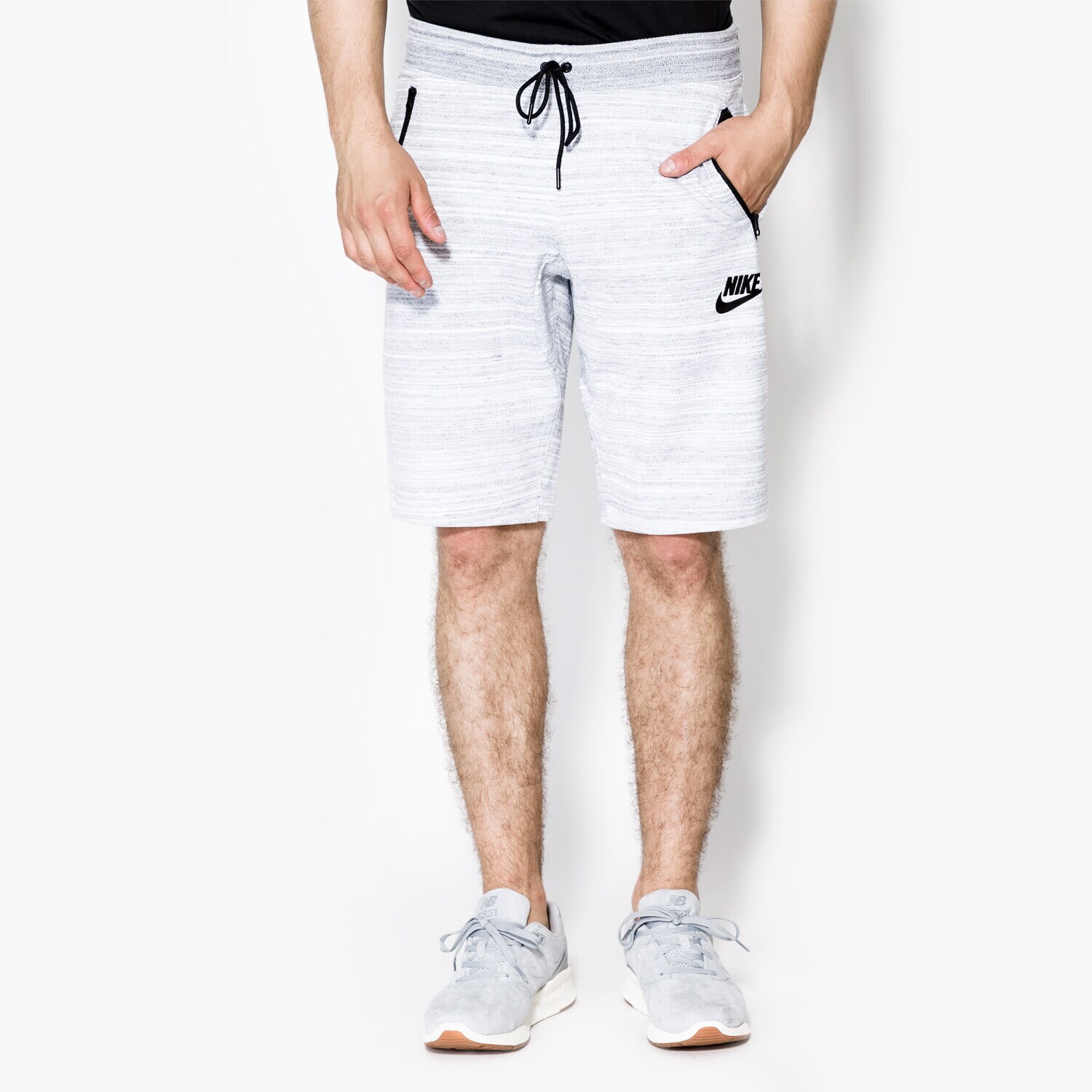 Krótkie spodenki, szorty męskie NIKE SZORTY AV15 SHORT KNIT 837014100 SZARY