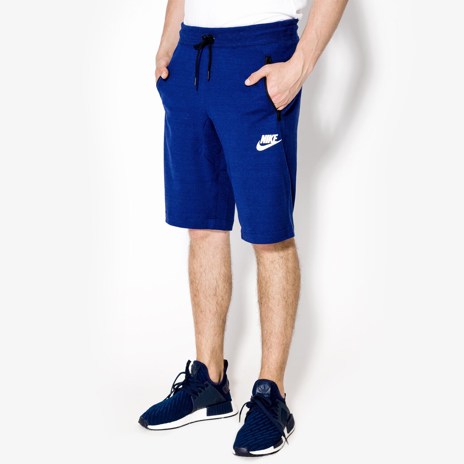 Krótkie spodenki, szorty męskie NIKE SZORTY AV15 SHORT KNIT 837014429 GRANATOWY