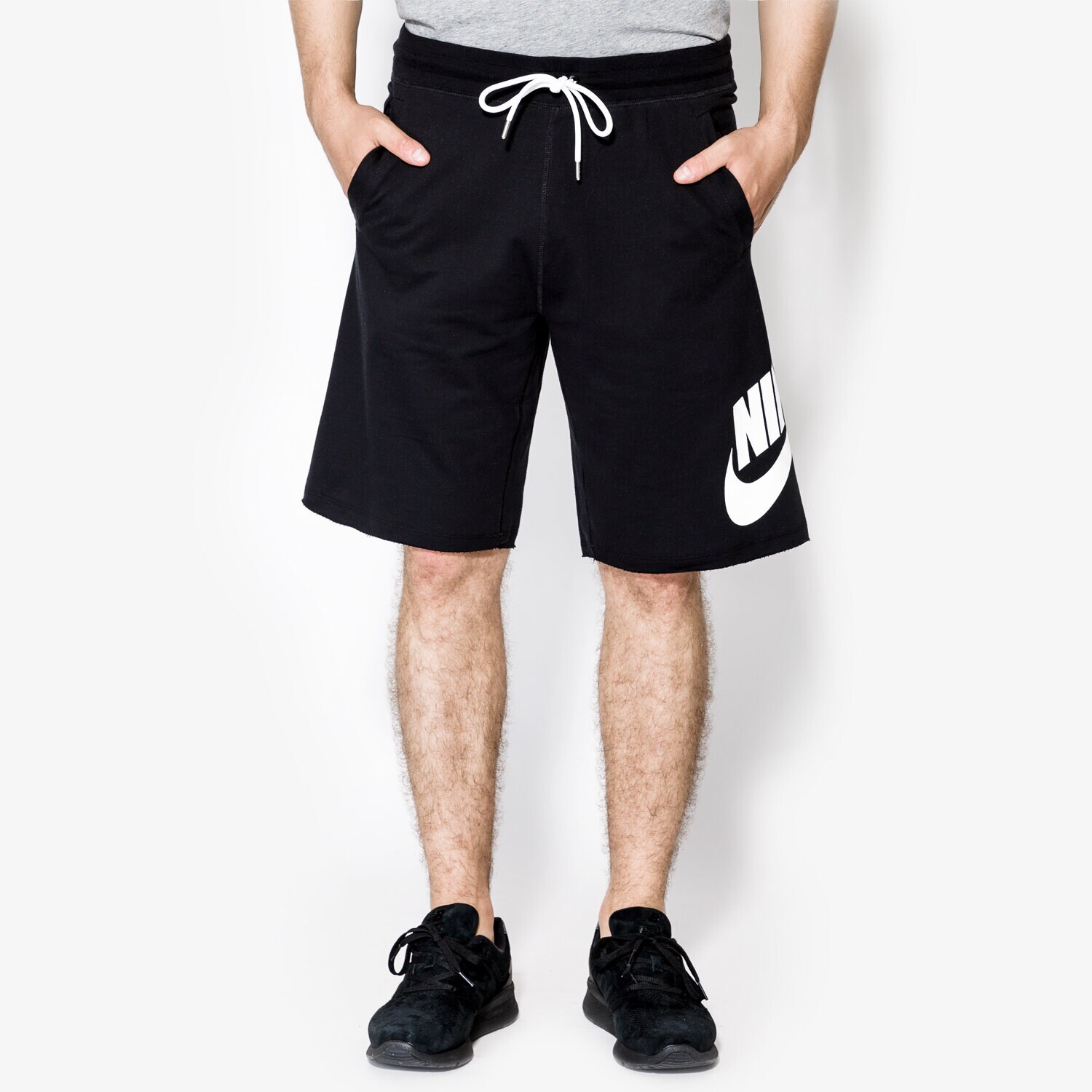 Krótkie spodenki, szorty męskie NIKE SZORTY SHORT FT GX 1 836277010 CZARNY