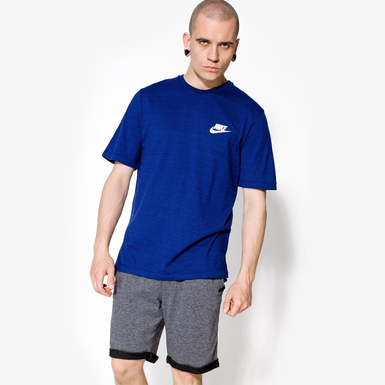 Koszulka, t-shirt sportowy męski NIKE T-SHIRT SS AV15 TOP SS KNIT 837010429 GRANATOWY