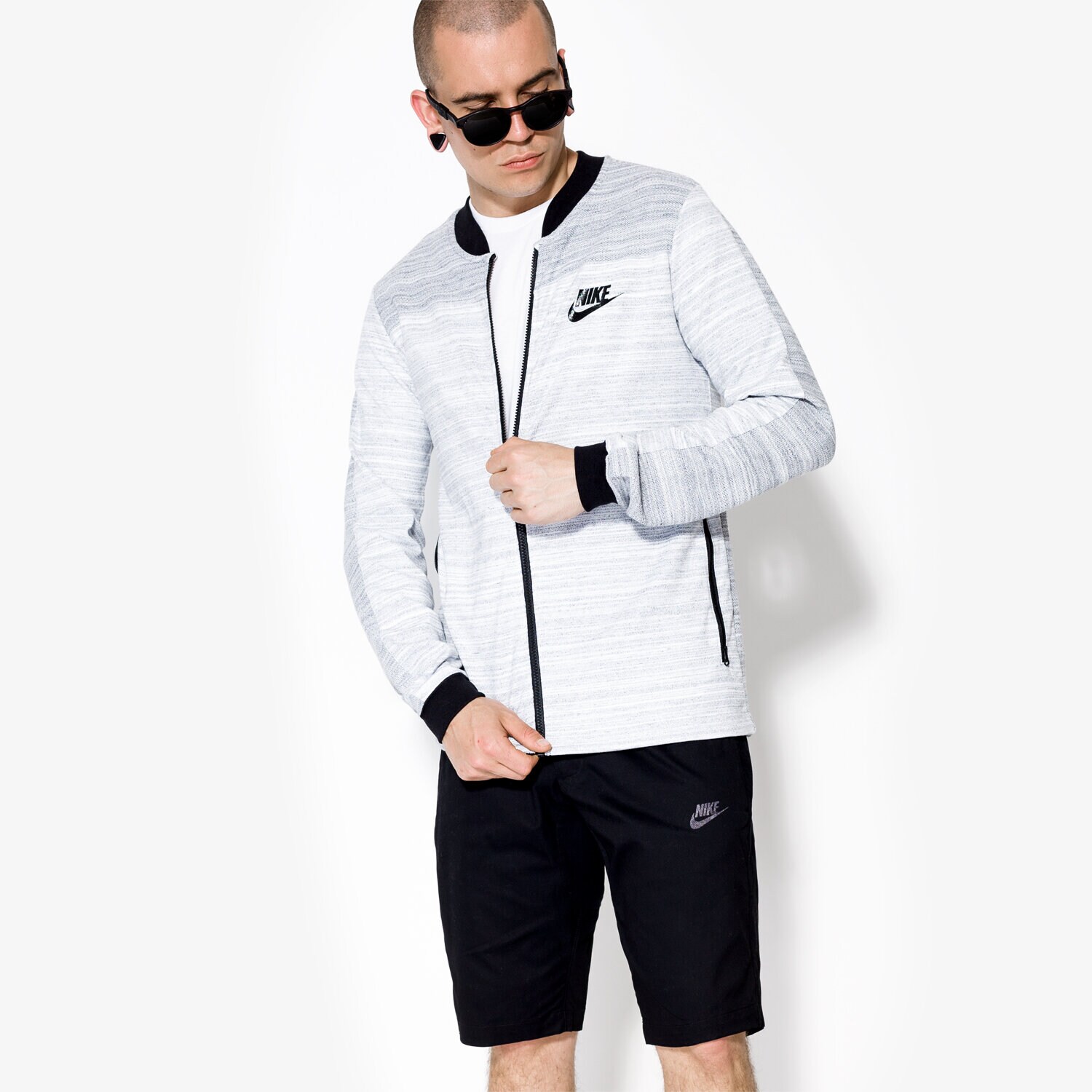 Bluza męska NIKE BLUZA AV15 JKT KNIT 837008100 SZARY