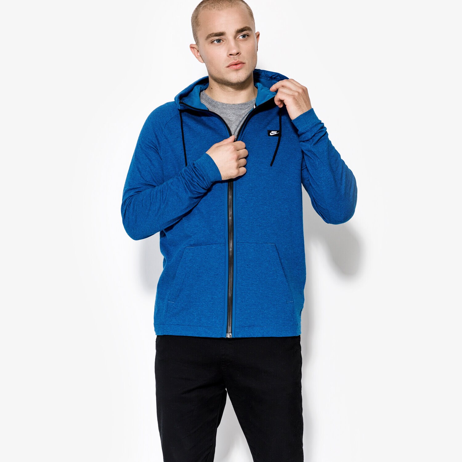 Bluza męska NIKE BLUZA MODERN HOODIE FZ 832166457 NIEBIESKI
