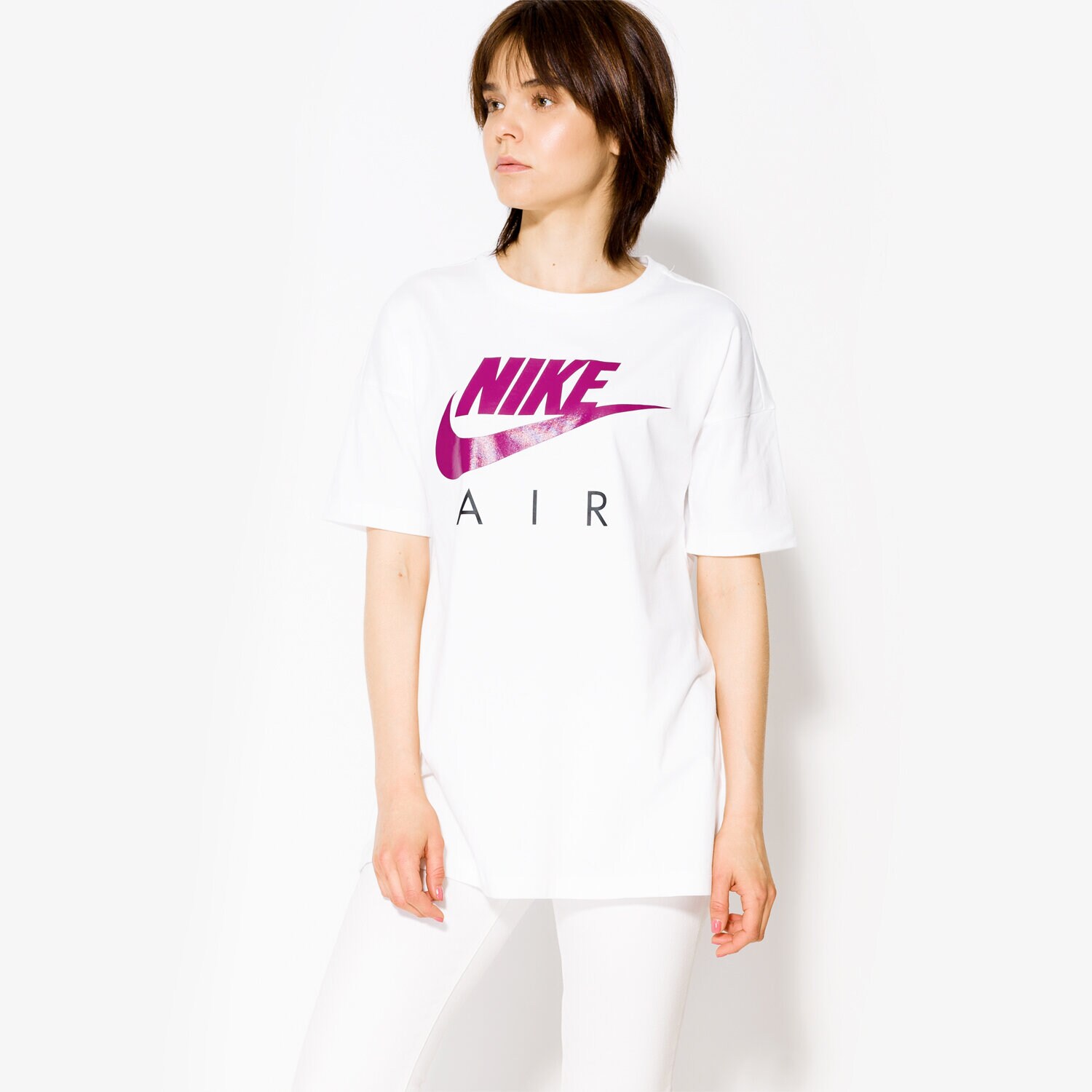 Koszulka, t-shirt damski NIKE T-SHIRT SS W NSW TOP SS AIR BF 875576103 BIAŁY