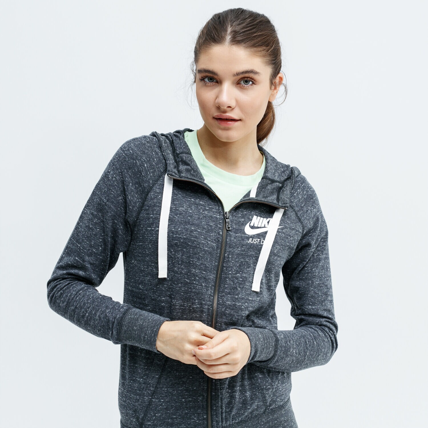 Bluza damska NIKE BLUZA W NSW GYM VNTG HOODIE FZ 883729060 GRANATOWY