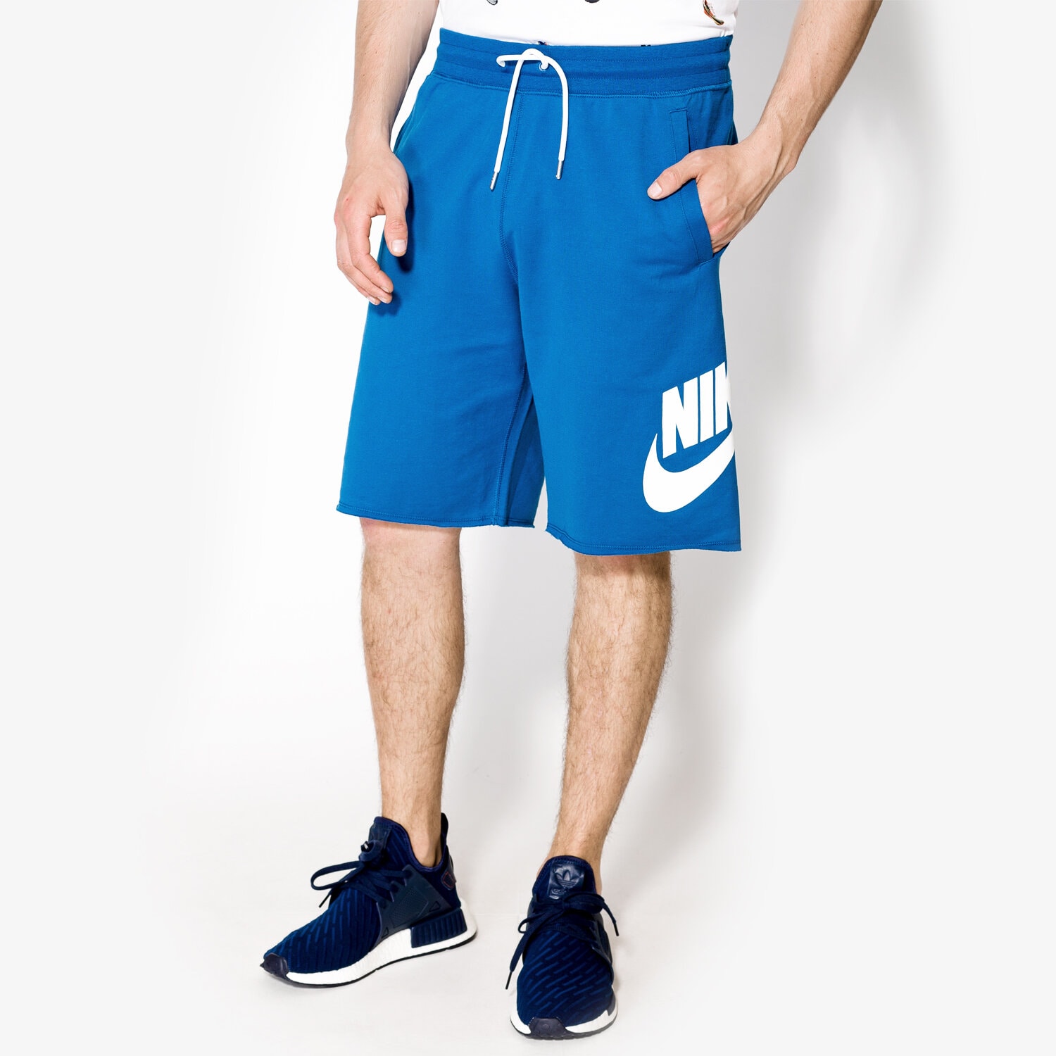 Krótkie spodenki, szorty męskie NIKE SZORTY SHORT FT GX 1 836277457 NIEBIESKI