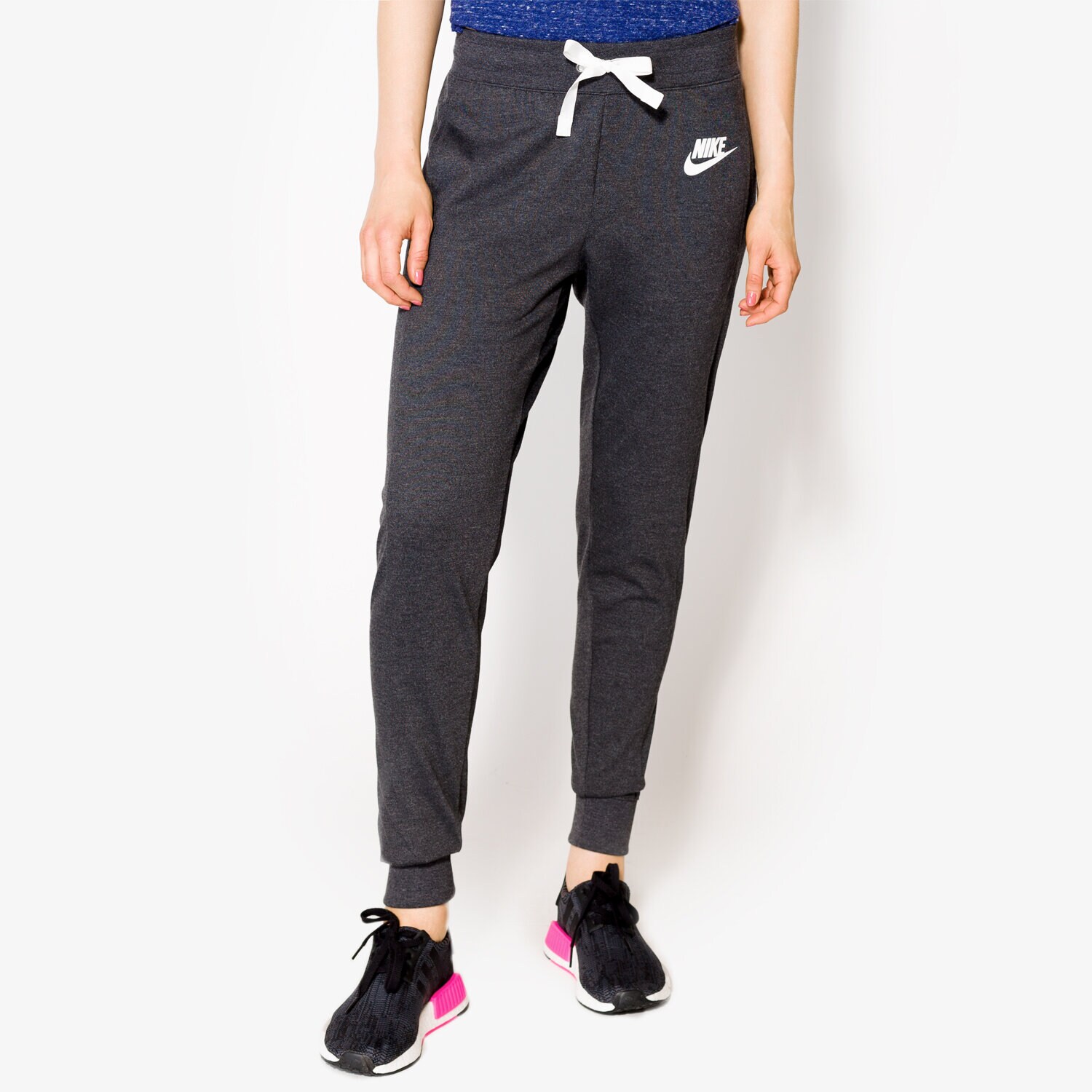 Spodnie sportowe damskie NIKE SPODNIE W NSW GYM CLC PANT 854957032 SZARY