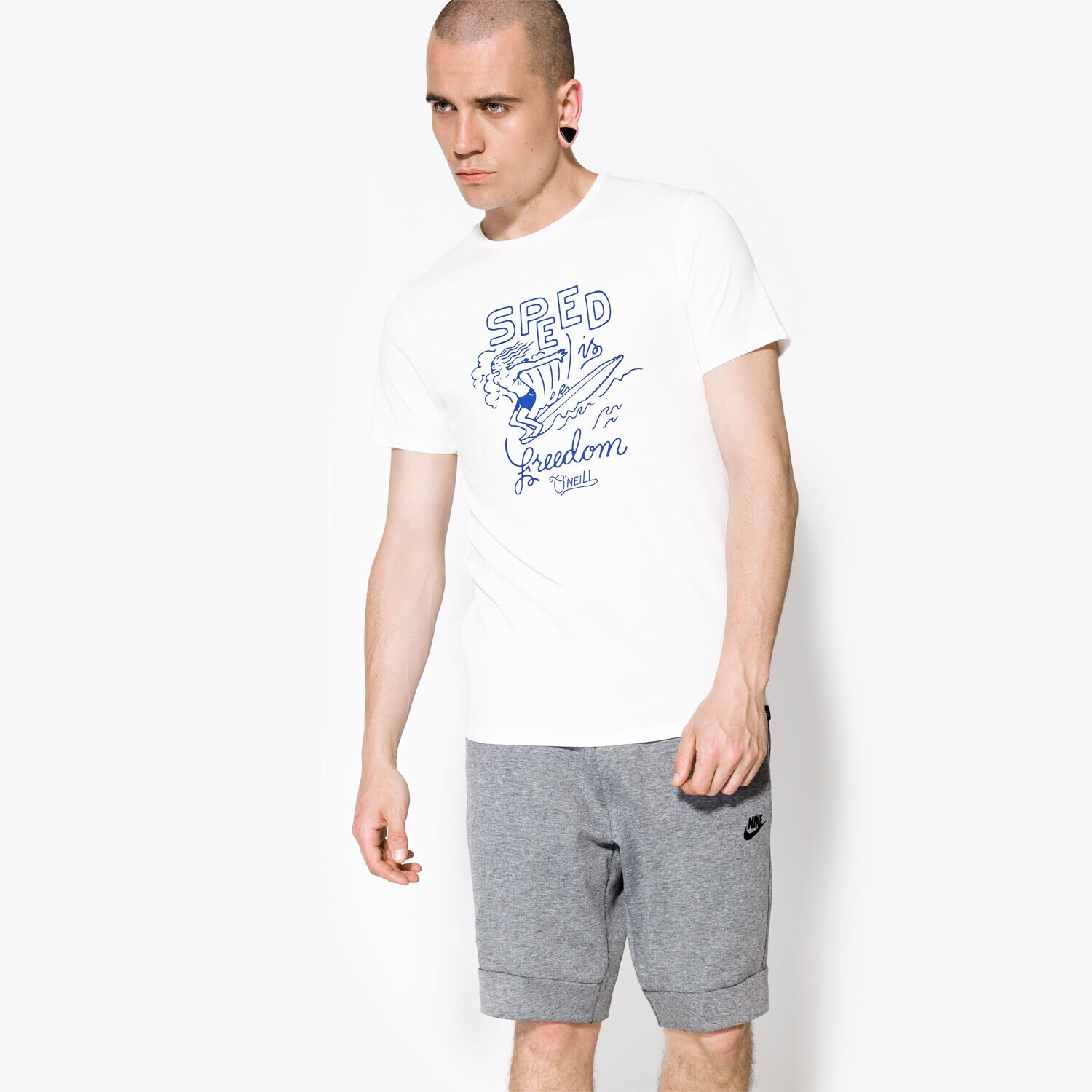 Koszulka, t-shirt sportowy męski O'NEILL T-SHIRT SS FREEDOM 7A37221030 BIAŁY