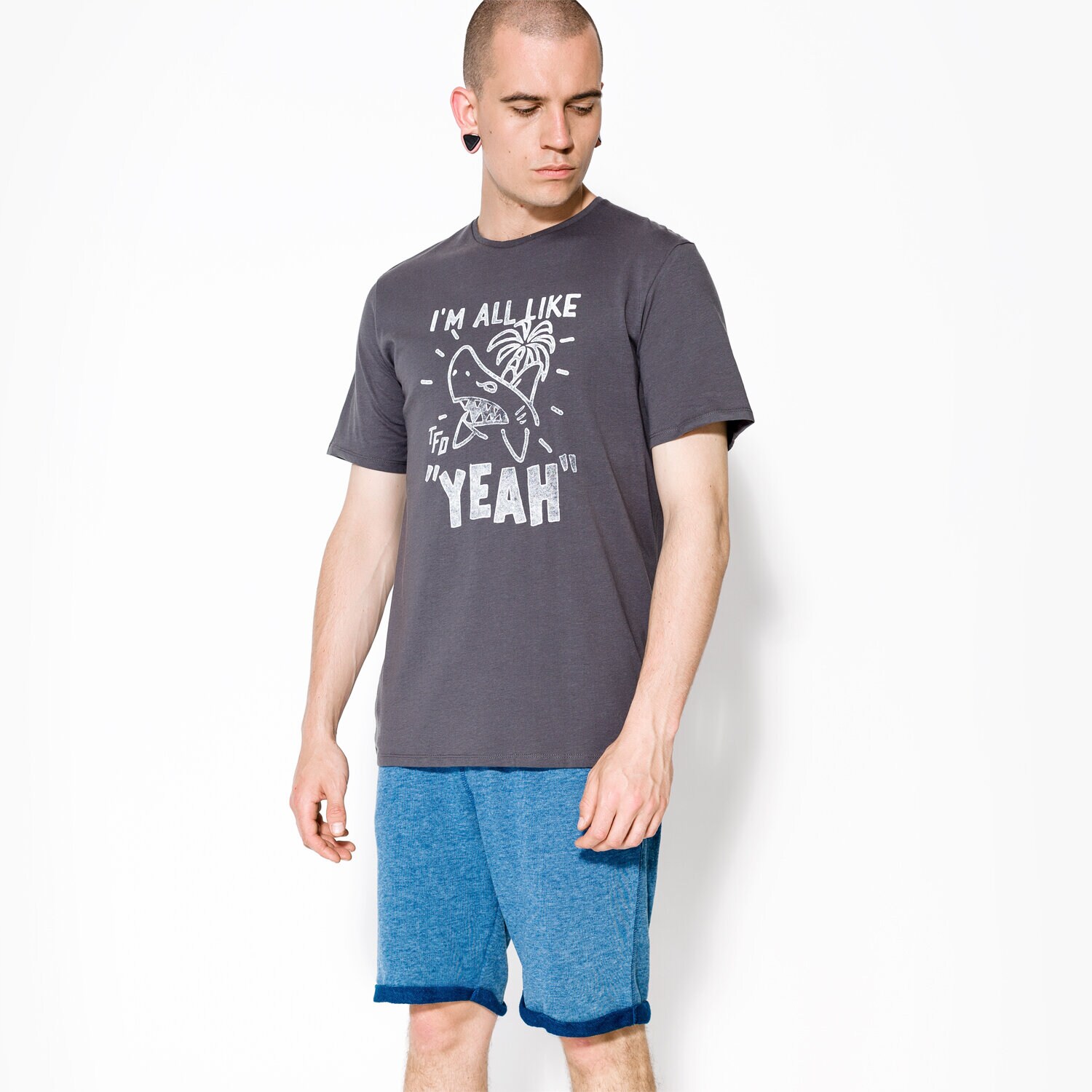 Koszulka, t-shirt sportowy męski O'NEILL T-SHIRT SS YEAH 7A37378026 CZARNY